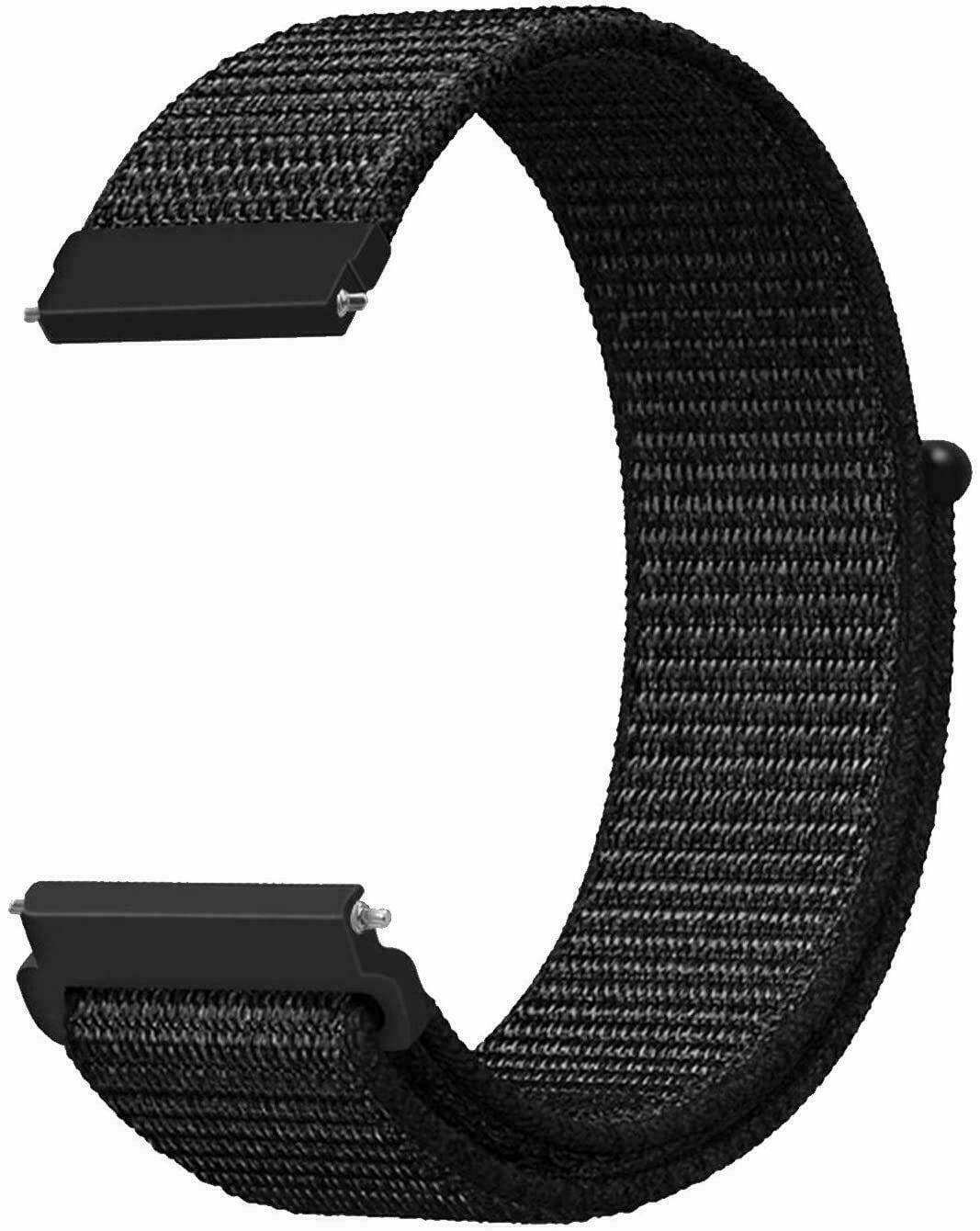 20mm Nylon Hook and Loop Watch Band Strap For Garmin Forerunner 165 / 165 Music