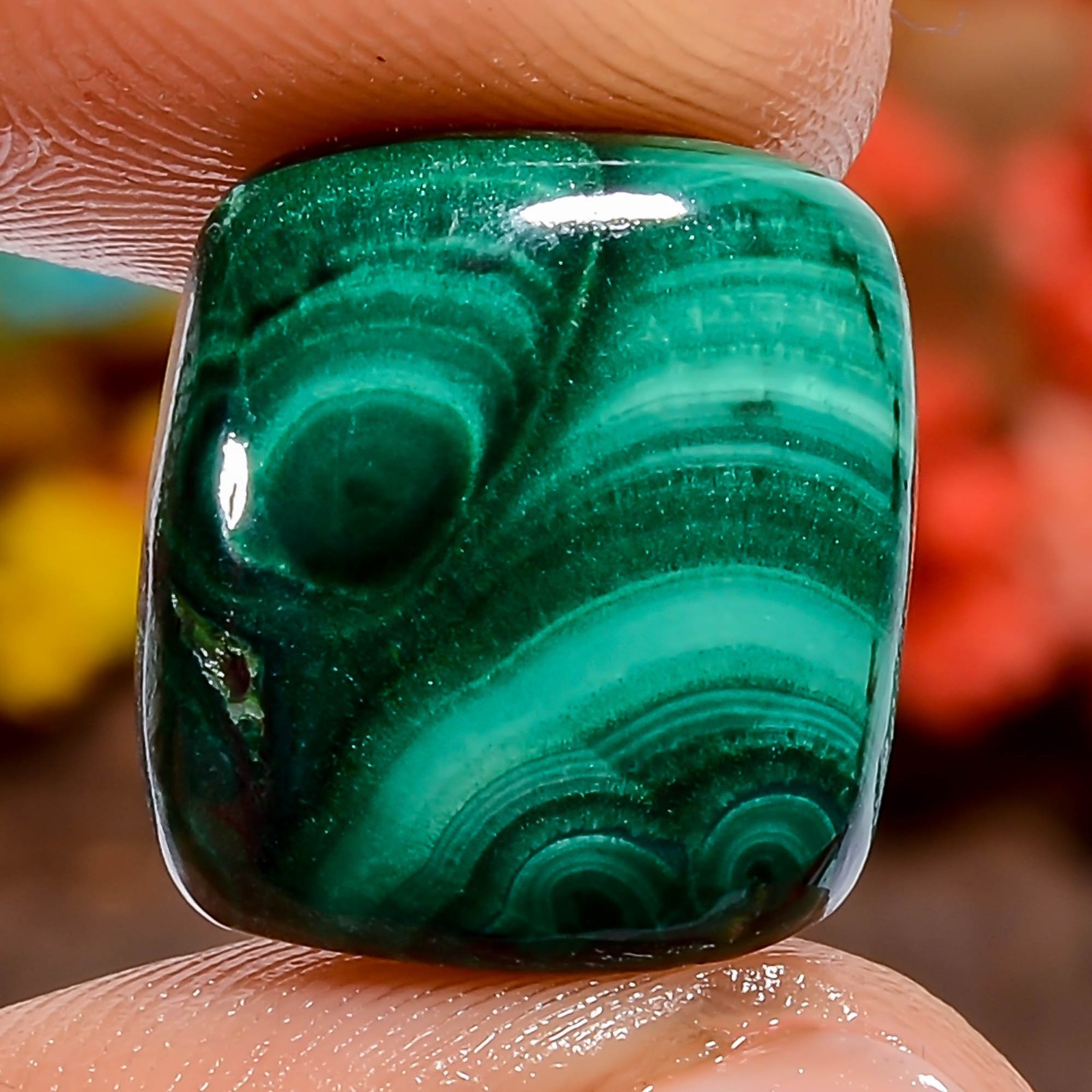 Malachite Radiant 15Ct 15X13X3mm Loose Gemstone Green Jewelry Making Natural