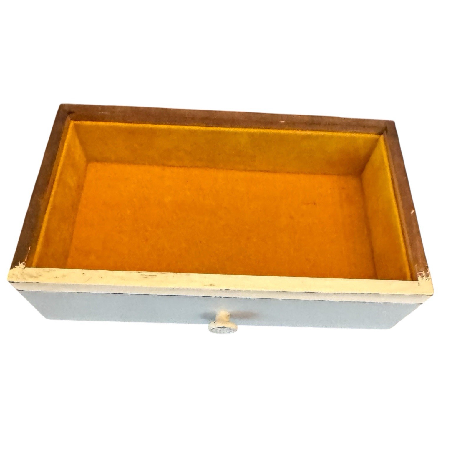 Vintage Musical Jewelry Box Wooden Hand Painted Floral Table Top Chest Organizer