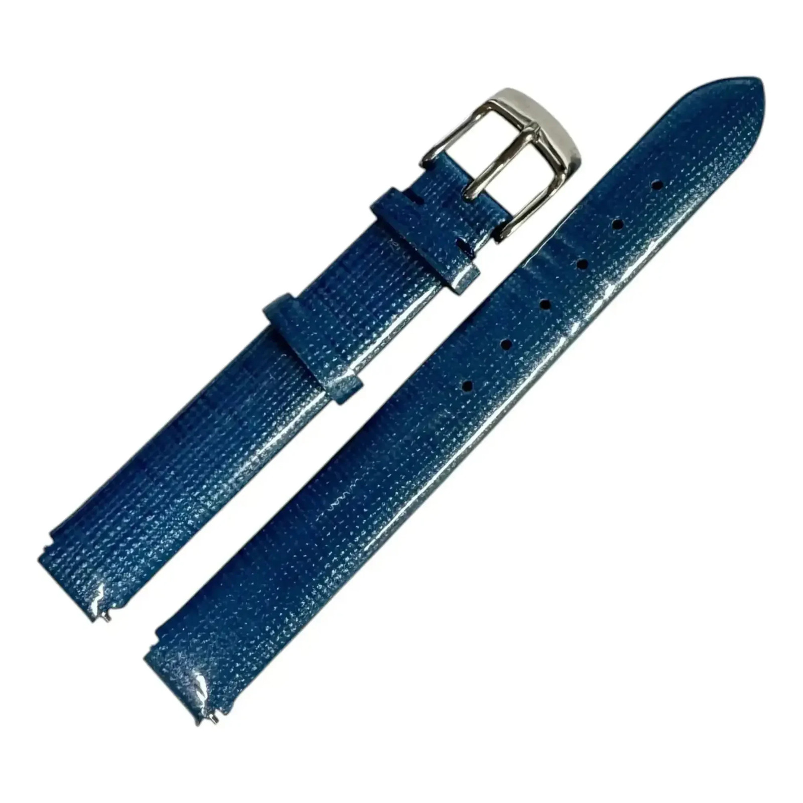 Philip Stein 12mm Navy Patent Leather Woven Strap for Watch 4-CSWRBL