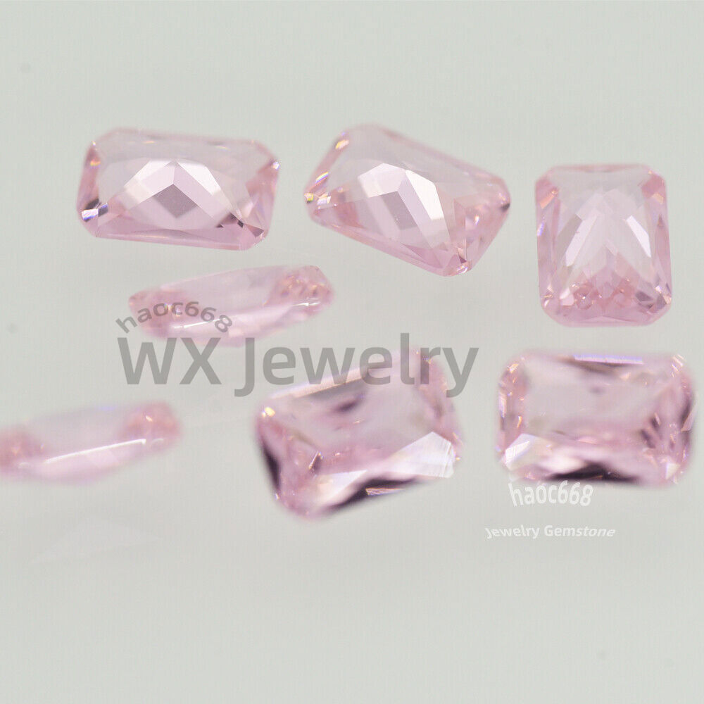 5A Multicolored 4x6mm-10x12mm Synthetic Octangle Loose Cubic Zirconia stone