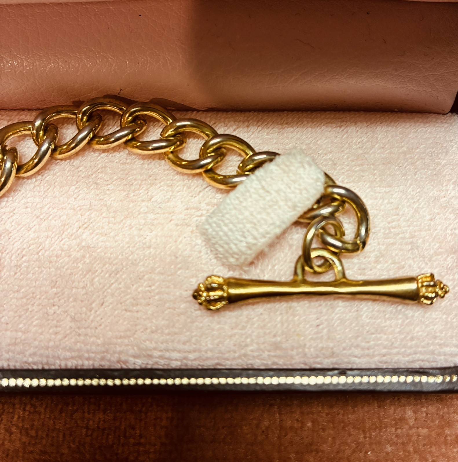 JUICY COUTURE Puffed Heart & J Gold Tone Starter Charm Bracelet 7.5″