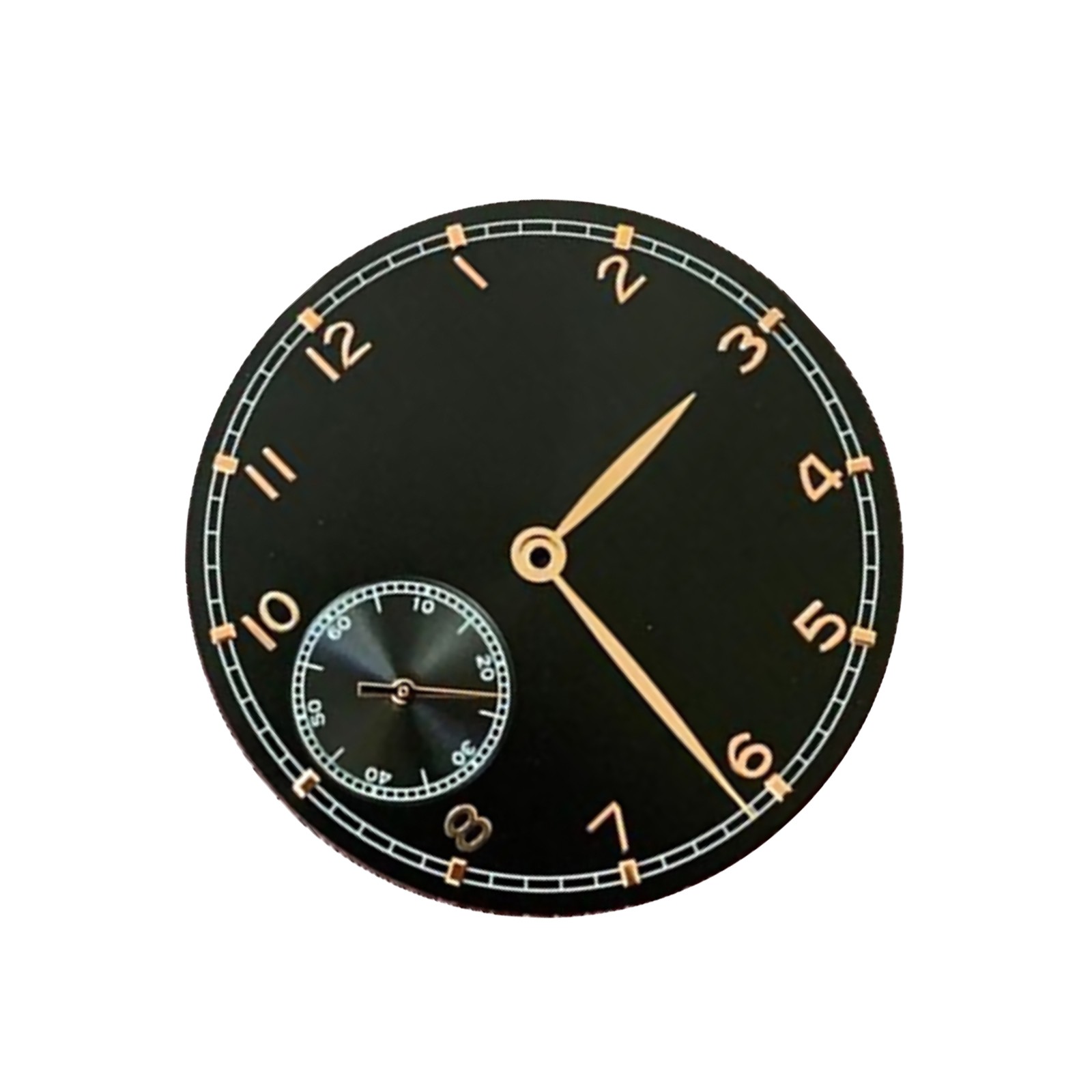 Black+Gold 37mm Watch Dial With Hands For ETA 6497 ST3600 Watch Movement H