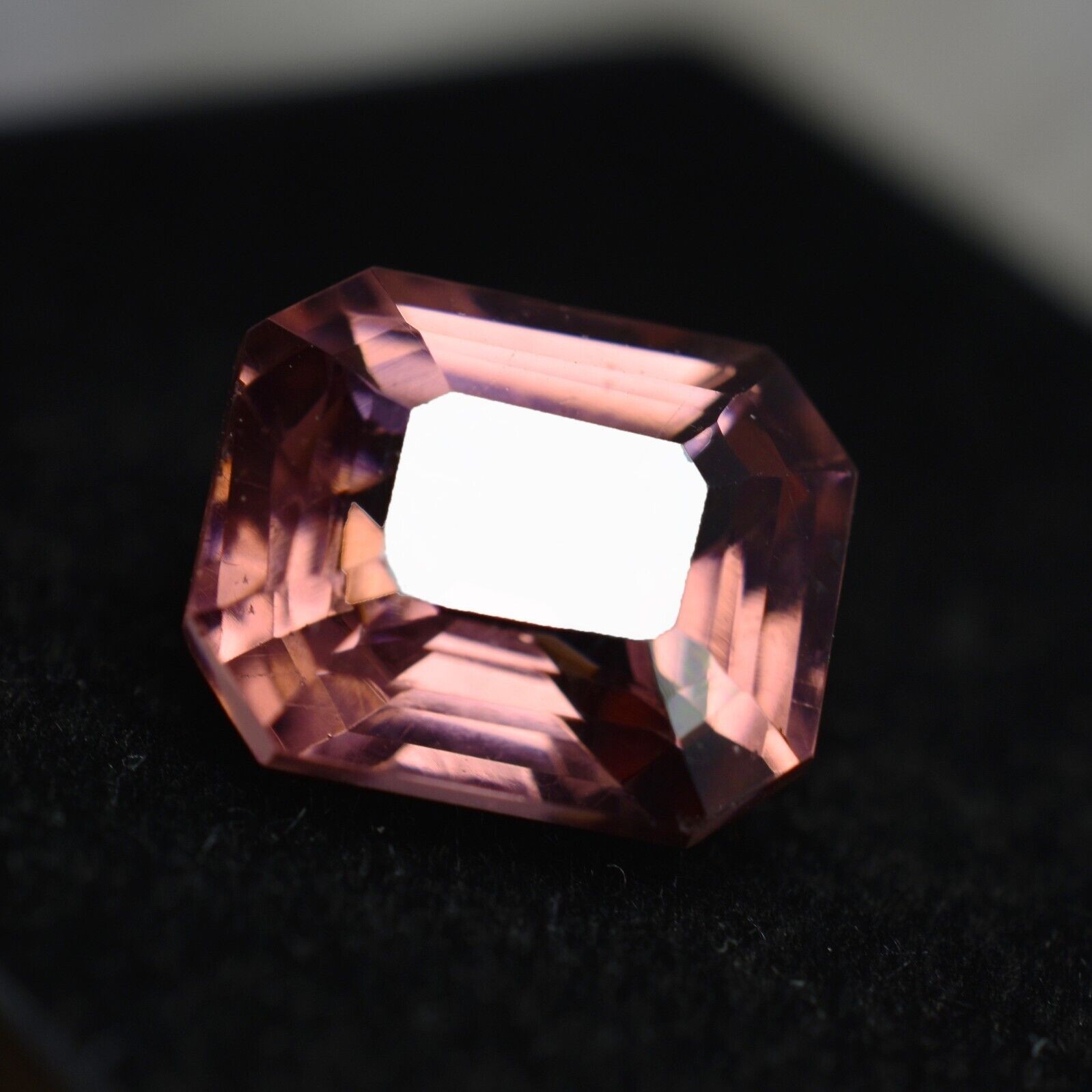 Natural Padparadscha Sapphire 9.30 Ct Rare Emerald Cut CERTIFIED Loose Gemstone