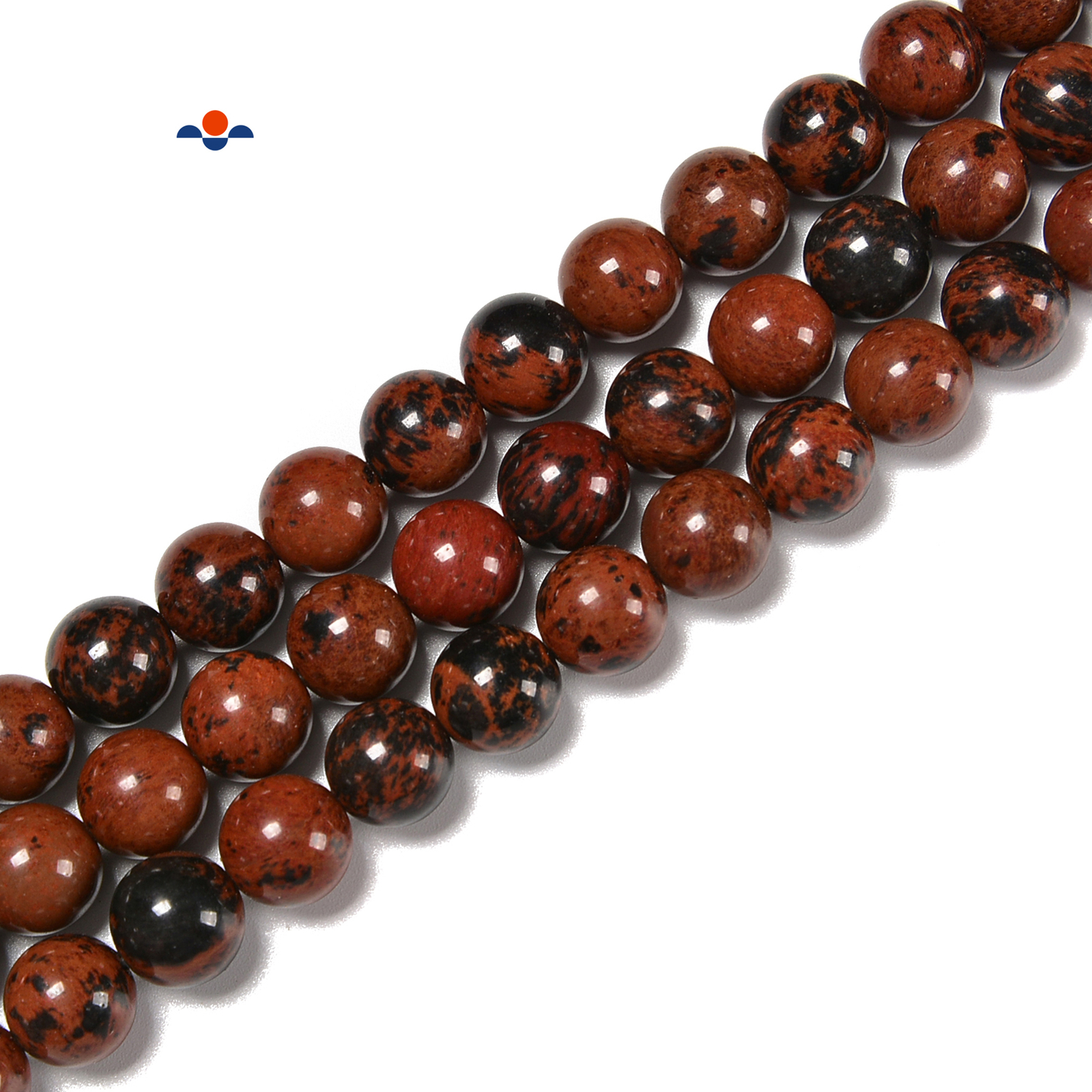 Natural Mahogany Obsidian Smooth Round Beads Size 6mm 8mm 10mm 15.5” Strand