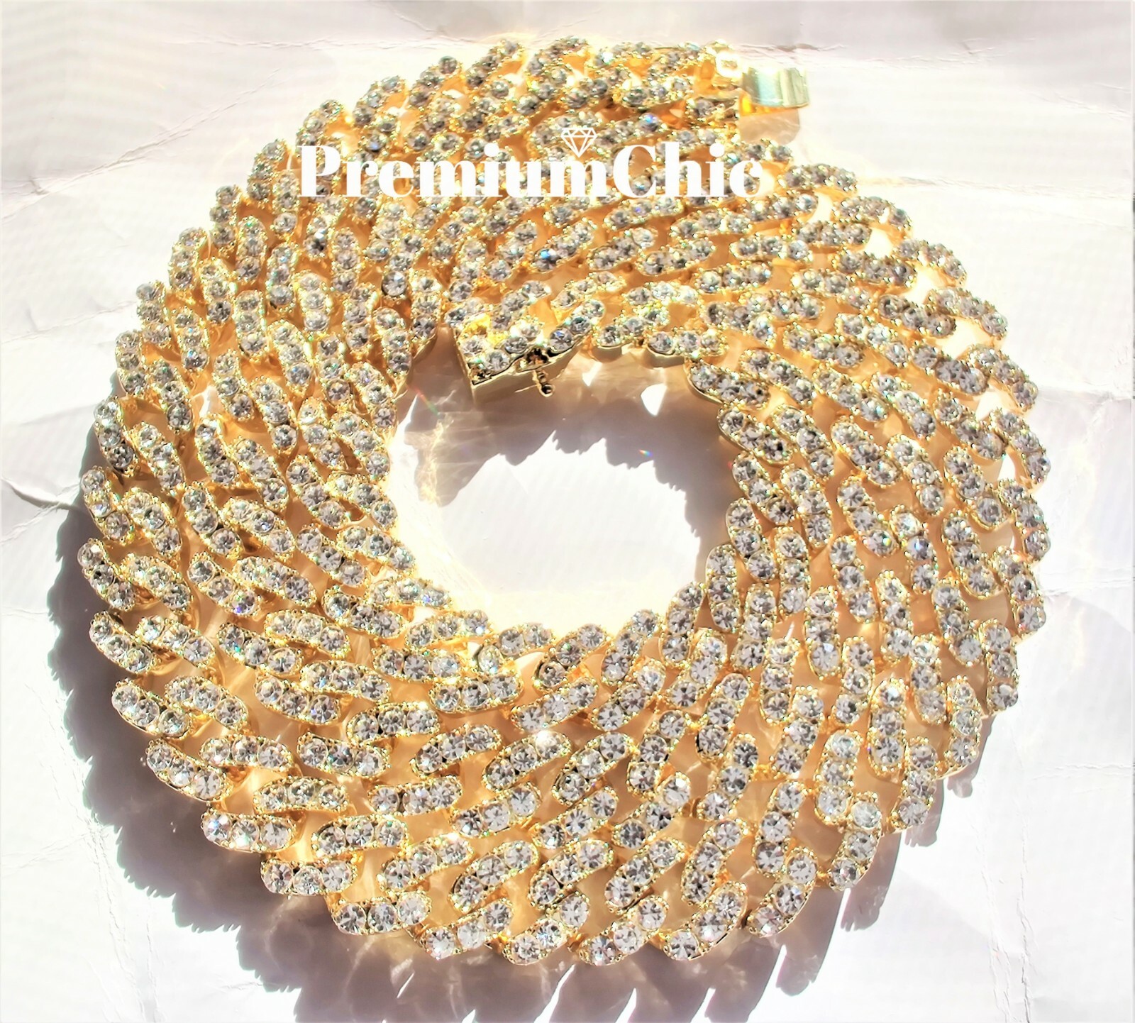 Miami Cuban Iced Designer Link Chain Necklace or Bracelet Mens Plated CZ Jewelry