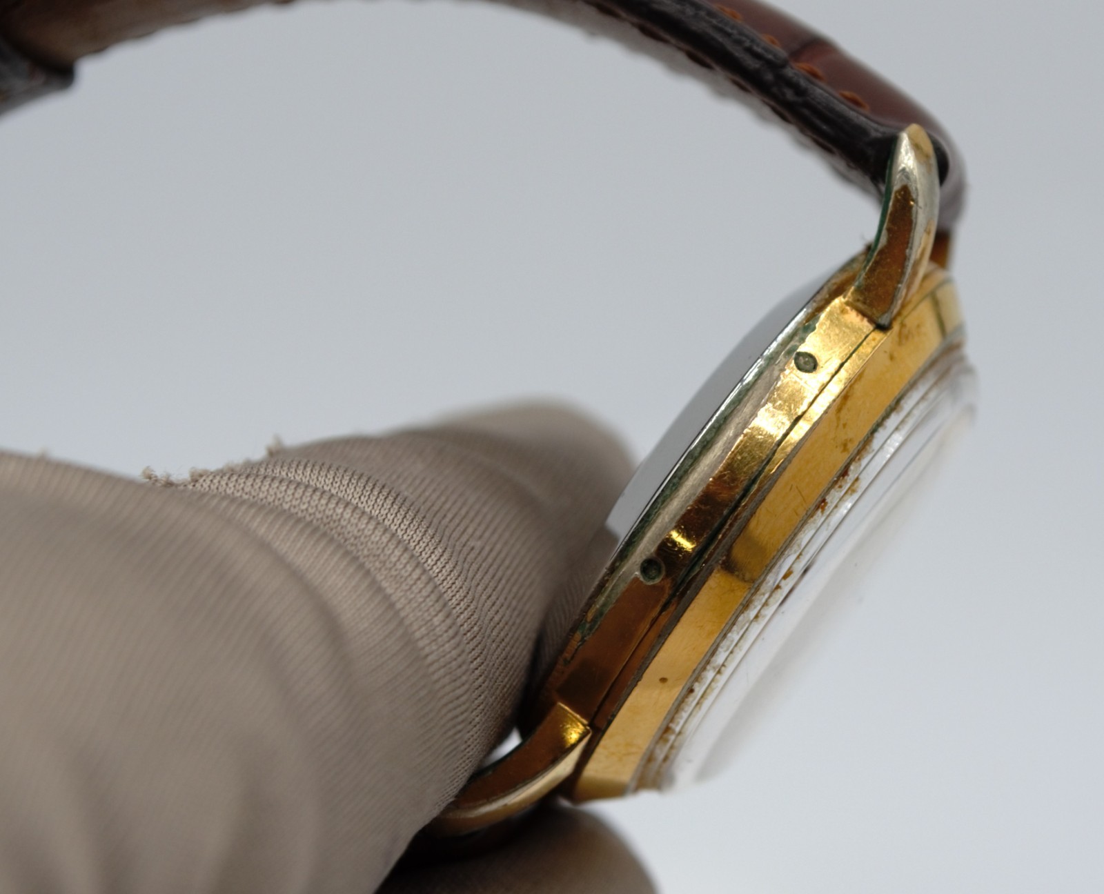 Vintage Westbury Triple Date Calendar Moon phase Manual Watch 34mm Gold Plated