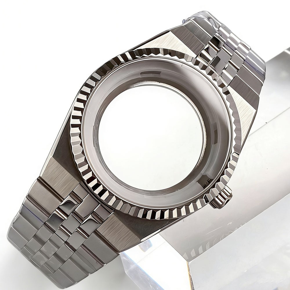 Tandorio 41mm Sapphire Glass Watch Case 34mm Honeycomb Dial Fit NH35 NH36 NH38