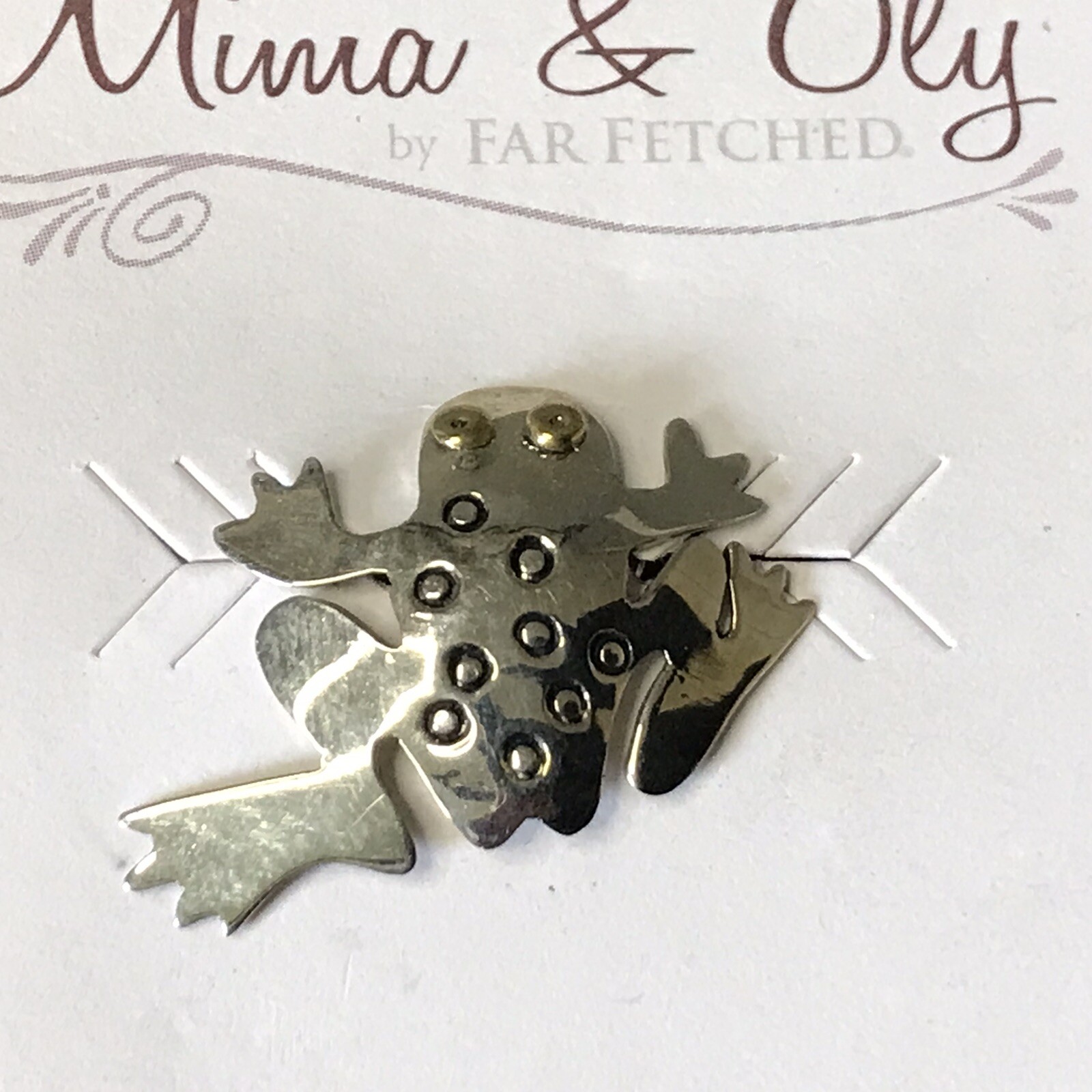 Mima & Only Frog Lapel Pin Copper Brass & Base Metal By Far Fetched ~B3~