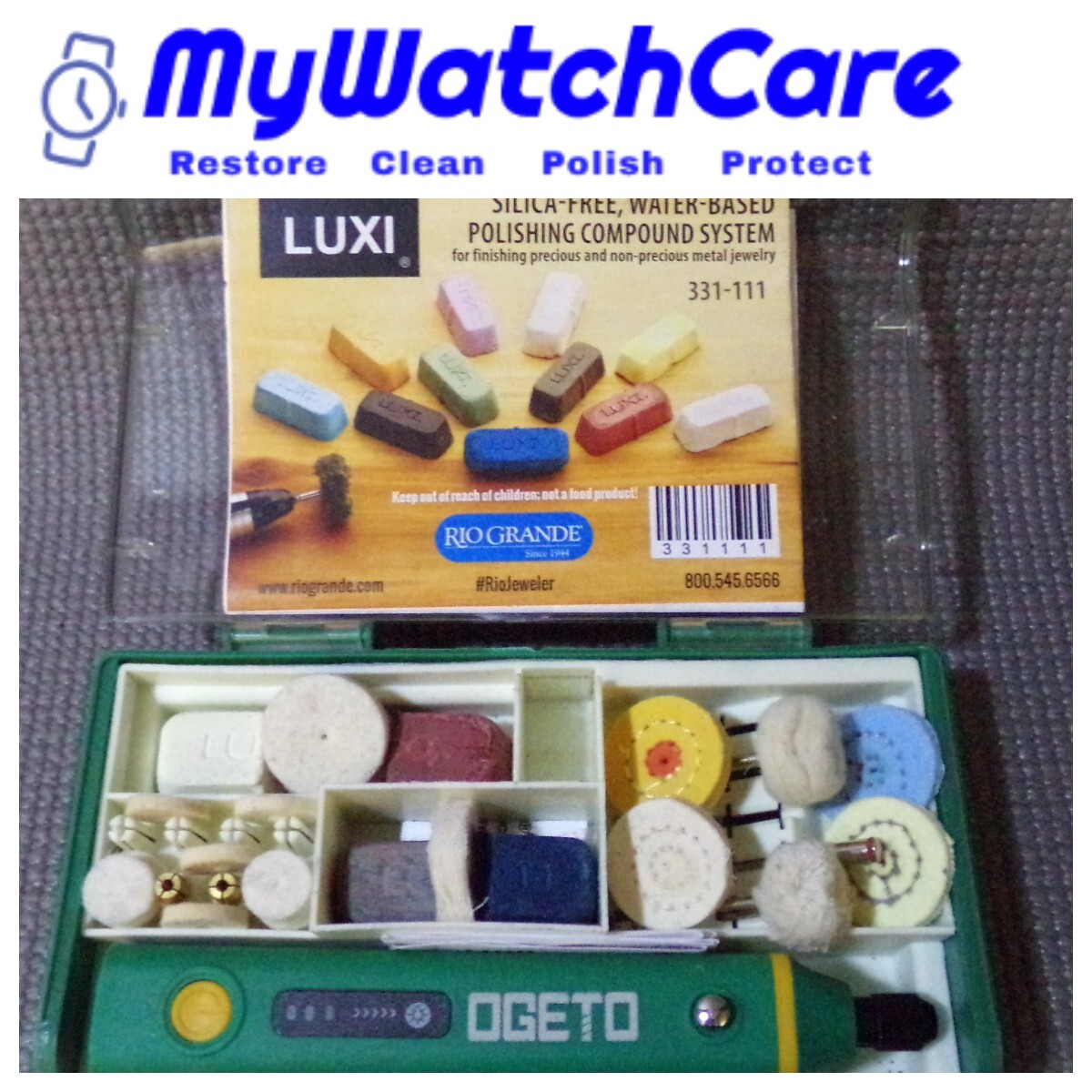 115 pc Watch Scratch Remover, Polishing and Cleaning Kit w/Step by Step Guide