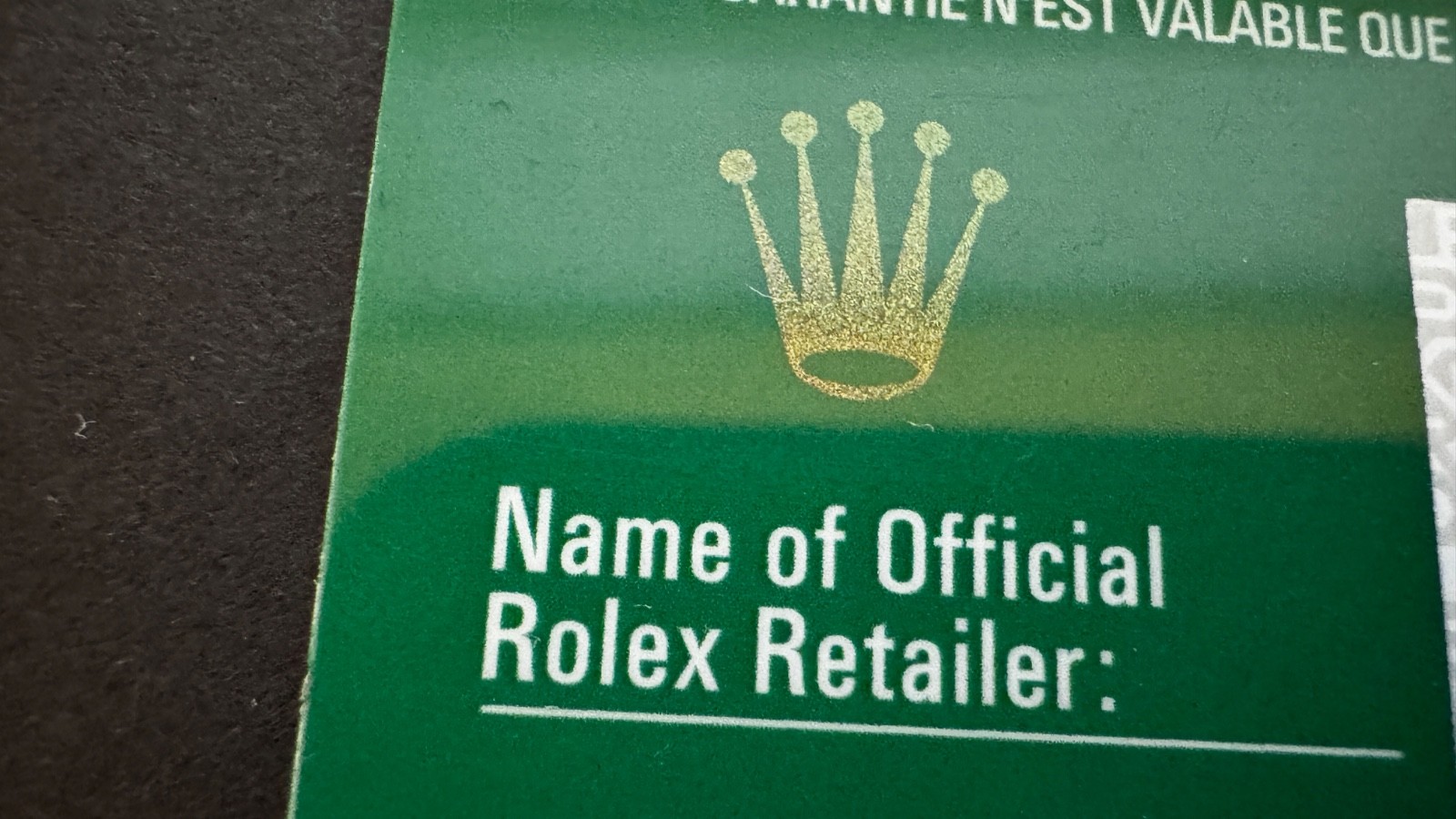 Genuine Rolex GMT-Master II Ceramic 116713LN Warranty Guarantee Card Authentic