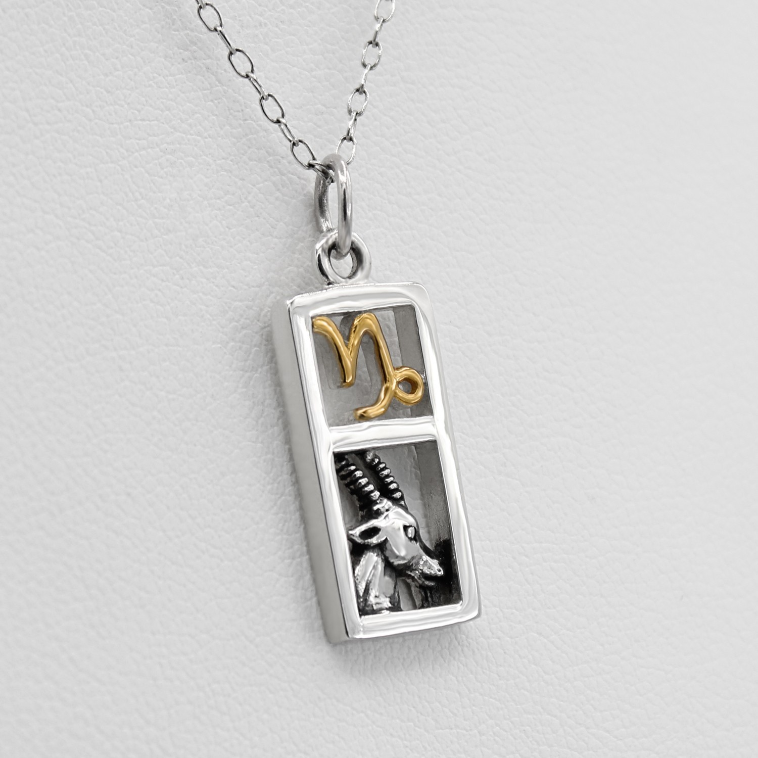 Capricorn Sign Sterling Silver Zodiac Pendant Charm Astrology Jewelry
