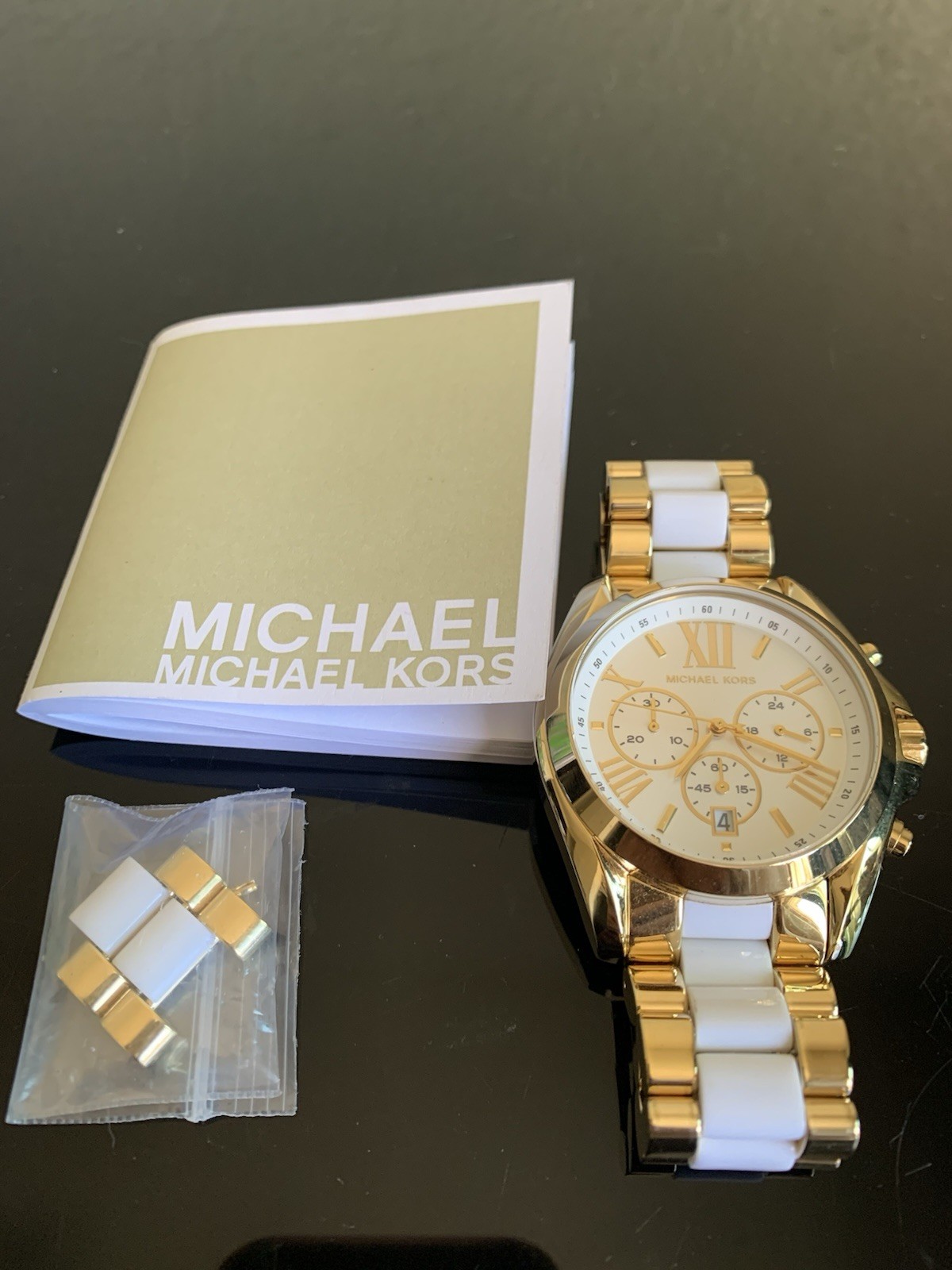Michael Kors MK5743 Bradshaw Chronograph White Dial Two-tone Women’s Watch