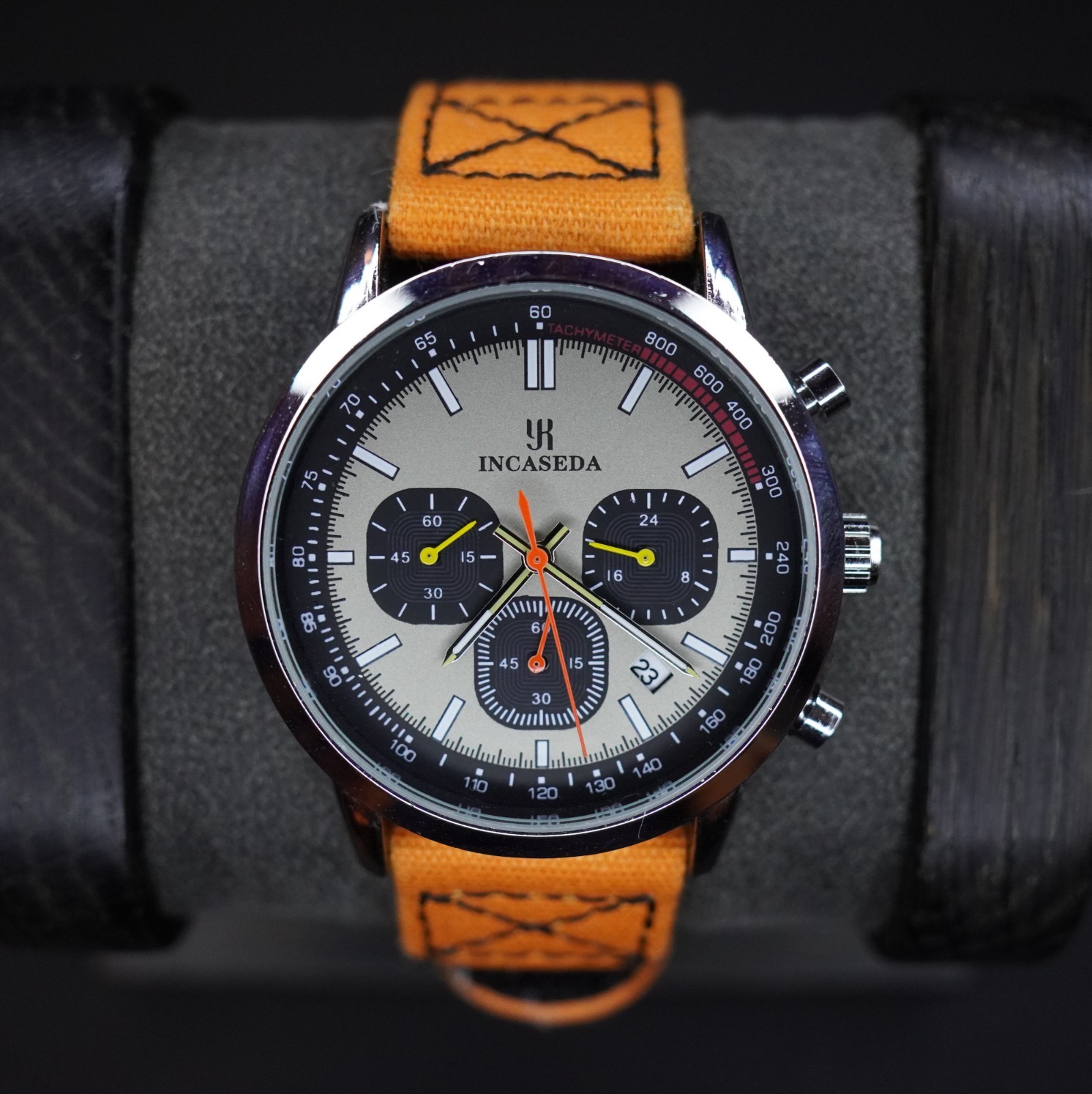 Men Chronograph Watch Casual Business Luxury Sport Classic Brown Wristwatch