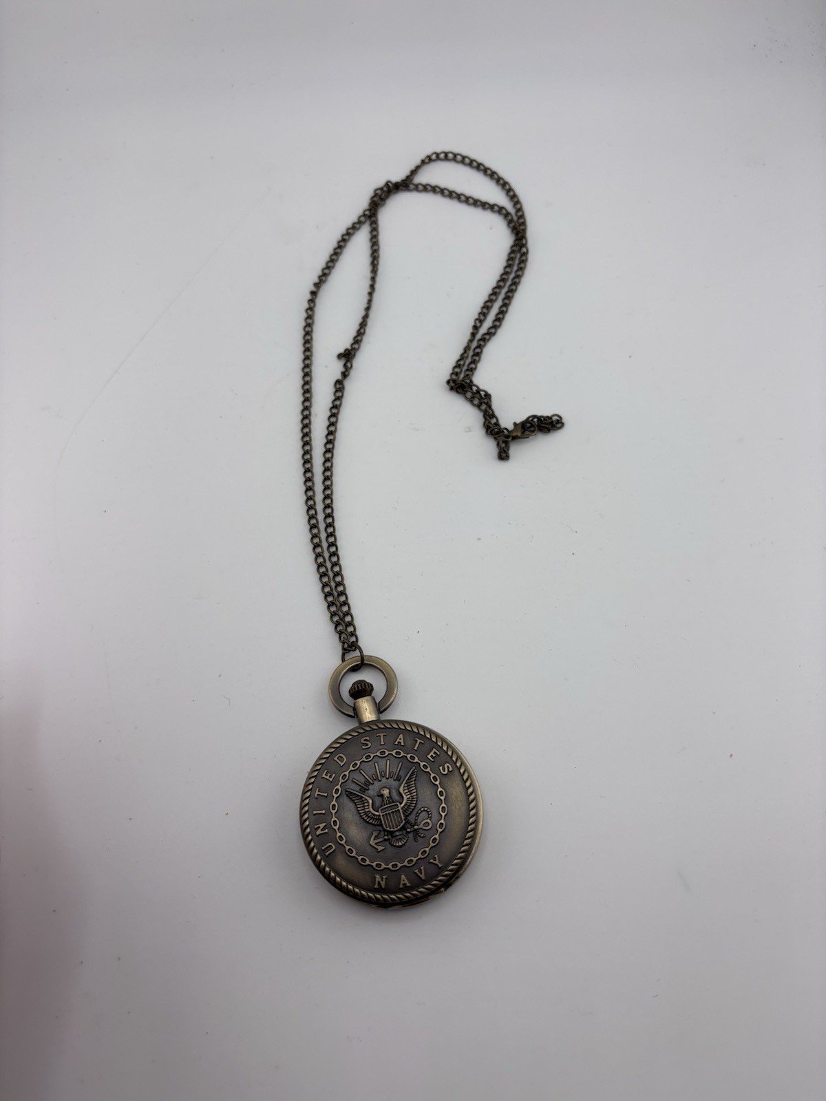 US Navy Sailor Pocket Watch Anchor Bronze Pendant Watch Military Gift