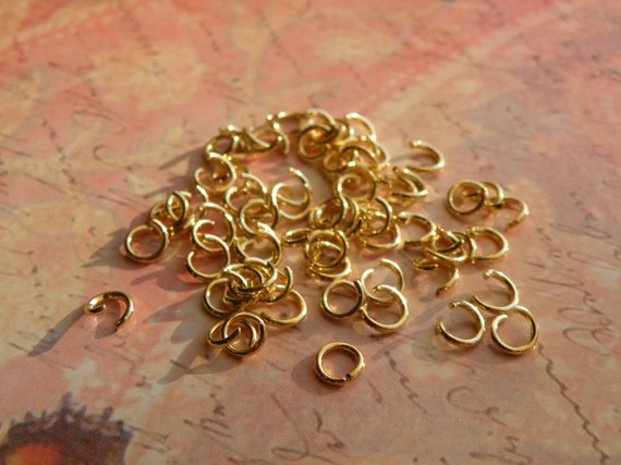Jump Rings Plated Gold Silver Bronze Black Open Split Double or Oval 3MM-10MM OD