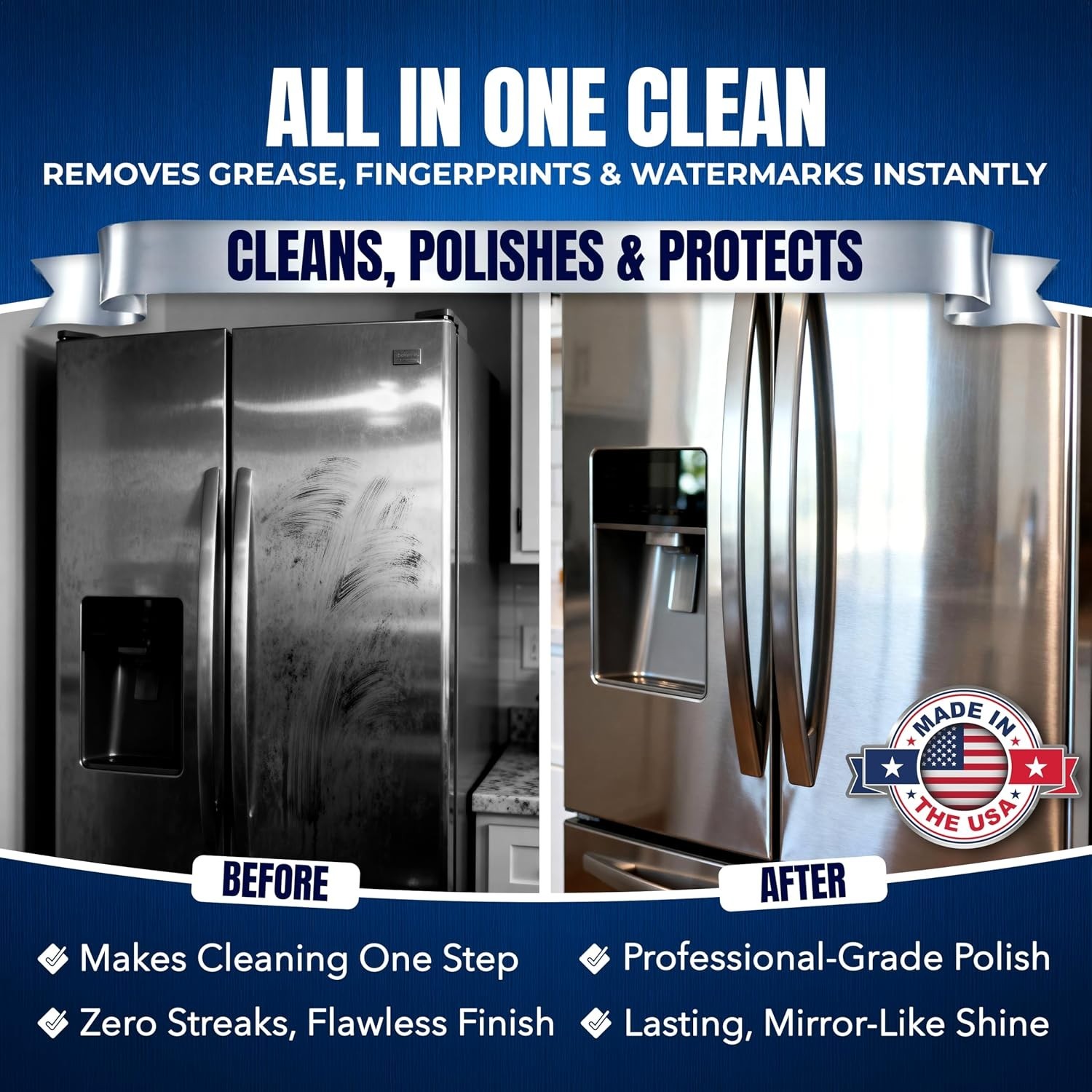 Multi-Surface Stainless Cleaner & Polish – 2 Pack