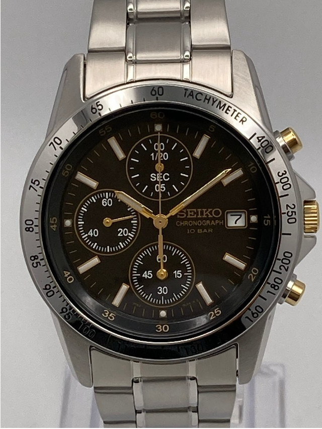 [MINT w/Box] Seiko Spirit SBTQ043 Chronograph 7T92-0DW0 Black Dial 100M Japan
