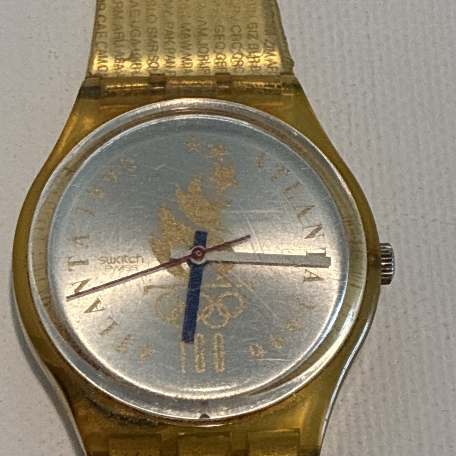 Swatch 1996 Atlanta Olympics USA Team Unisex Watch 34mm Vintage Rare Run