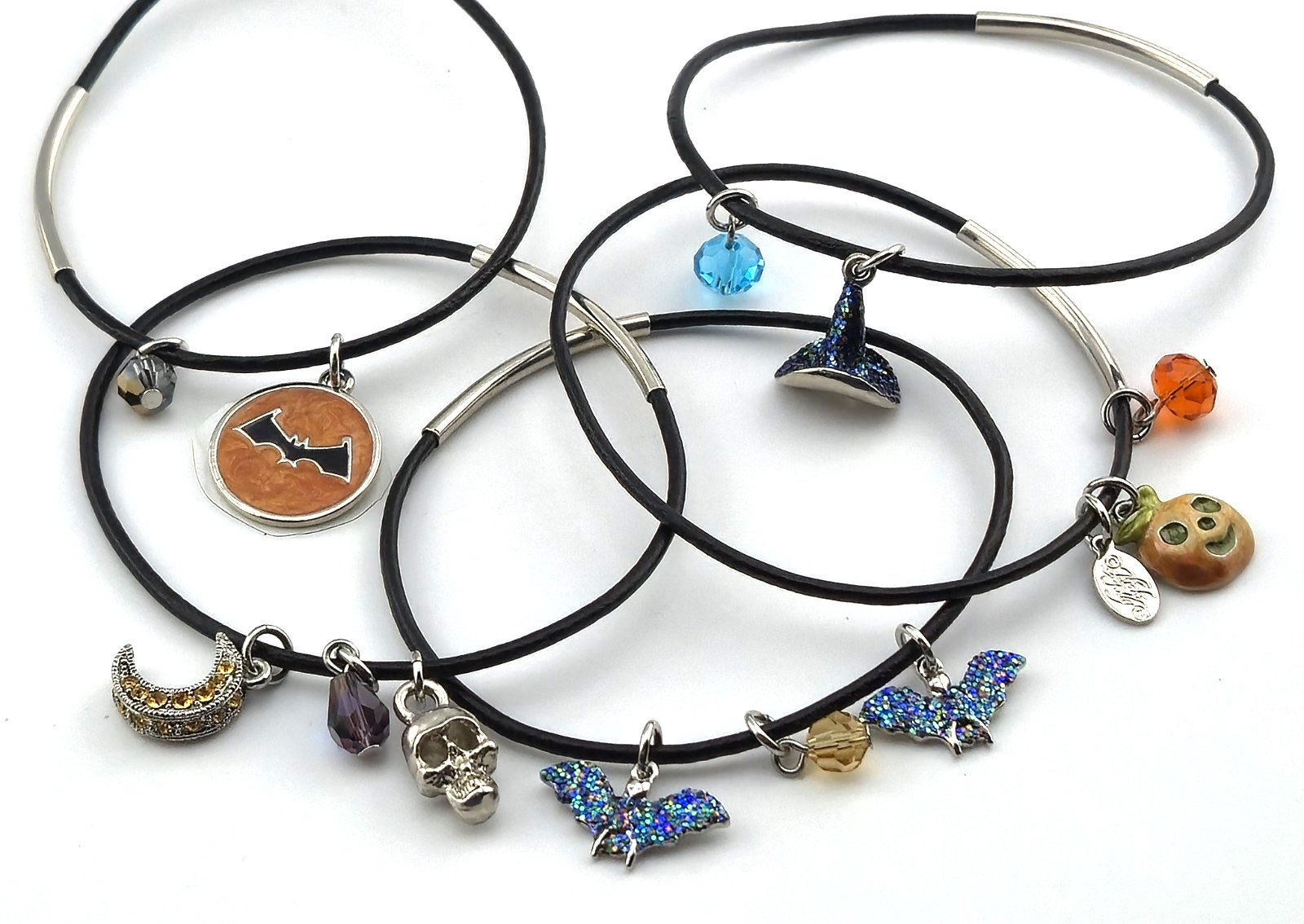 Kirks Folly Bubble Bubble Toil Trouble Cord Charm Bracelet Set ST Halloween #37