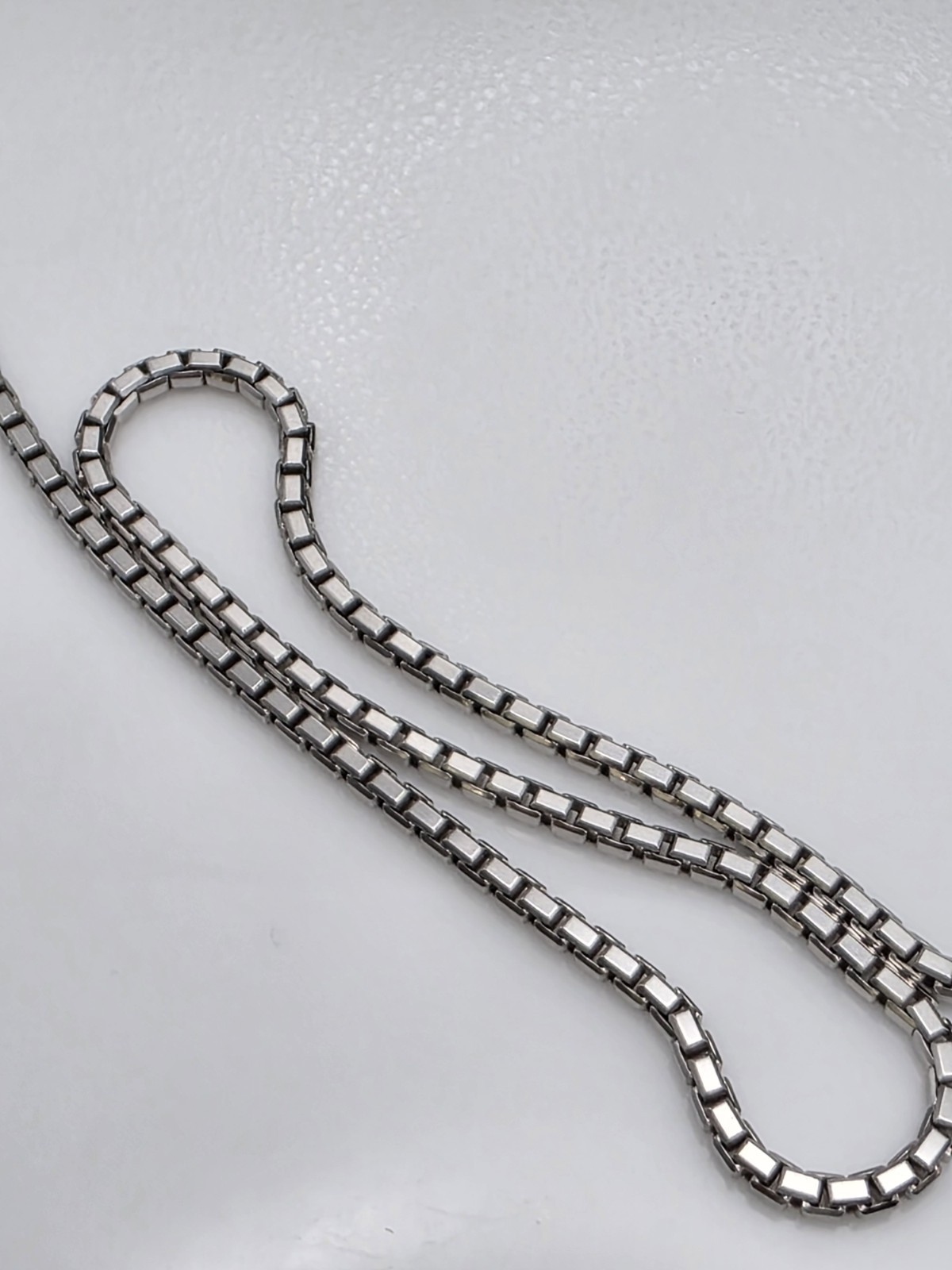 BOX CHAIN RHODIUM PLATED ANTI TARNISH STERLING SILVER 925 4.5MM (24″ INCH LONG)