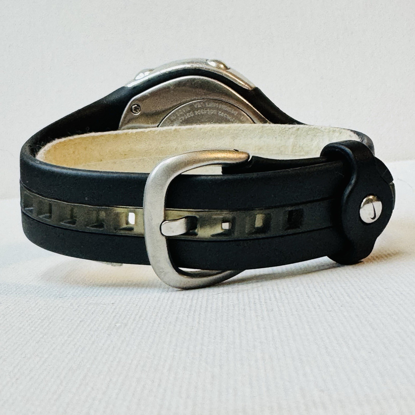 Vintage Nike Triax Speed 300 Lap Men’s Digital Watch Silver Black WR0101