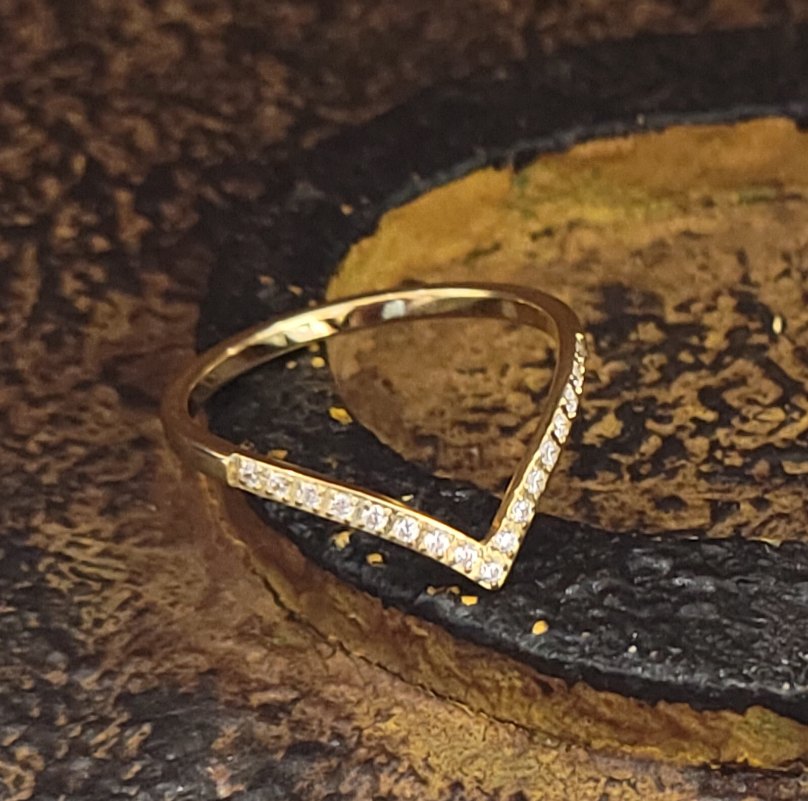 Women’s Gold Dainty Chevron Promise Ring – Promise Ring For Girls