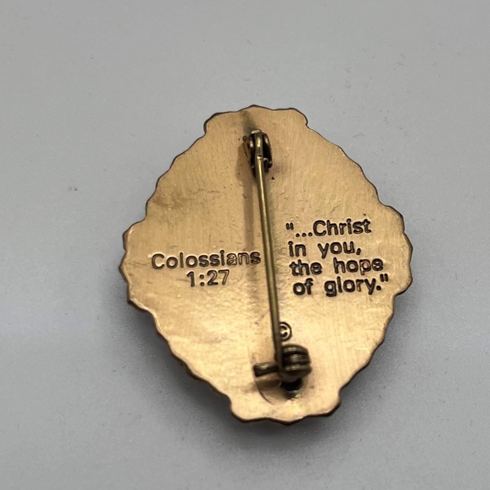 Colossians 1:27 Cameo Brooch Pin Bible Verse Jewelry Brooch