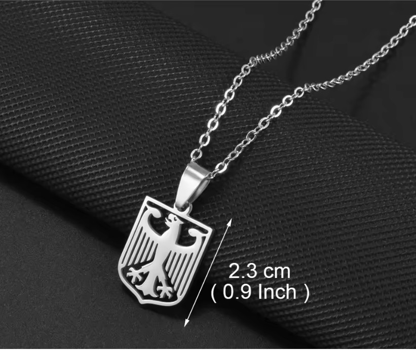 Bundesrepublik Deutschland German Eagle Necklace stainless steel biker jewelry