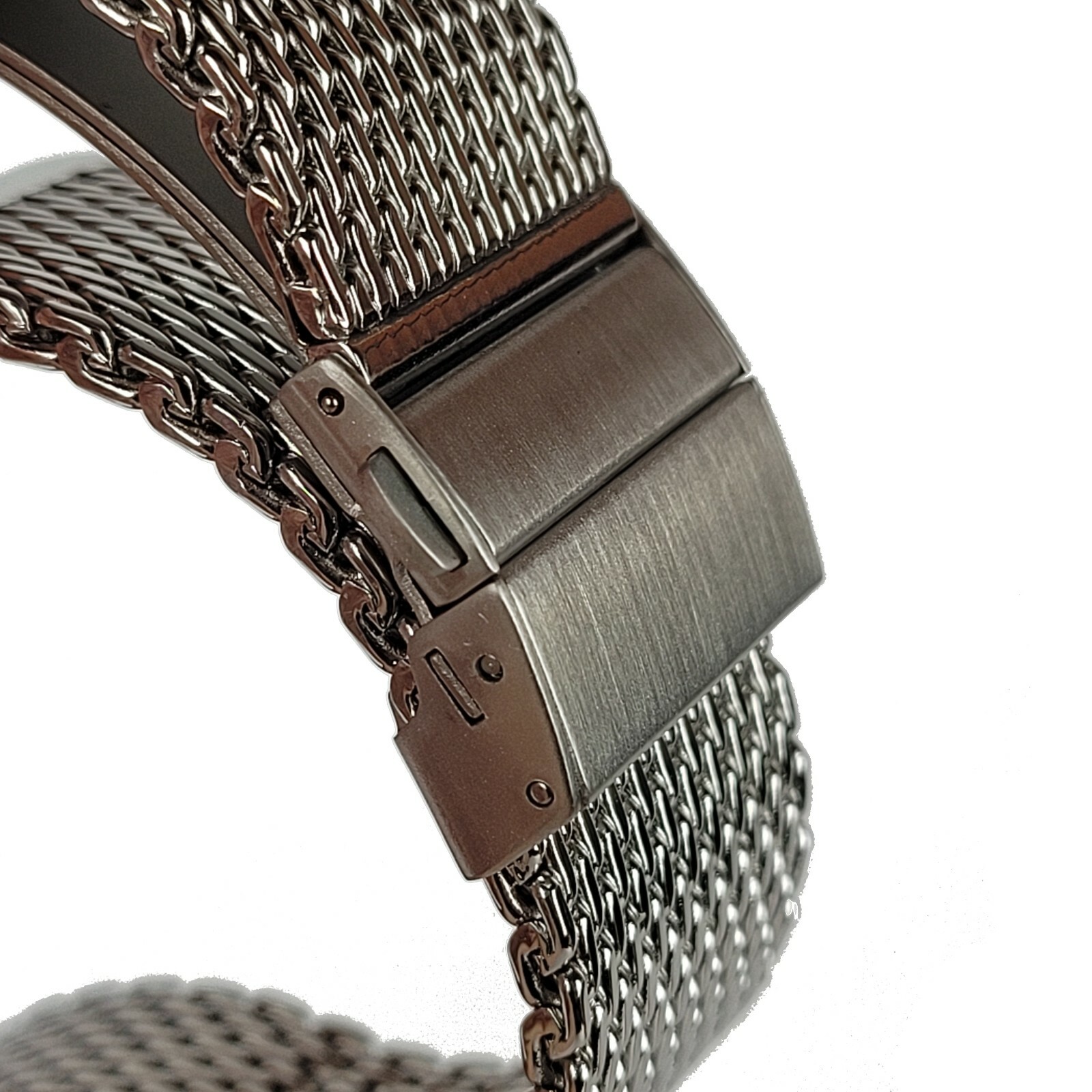Stainless Steel Mesh Watch Band | Deployment Catch | Breitling Superocean Style