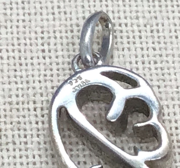 Jane Seymour Sterling Silver 925 Clear Diamond “Open Hearts” Pendant Y2383