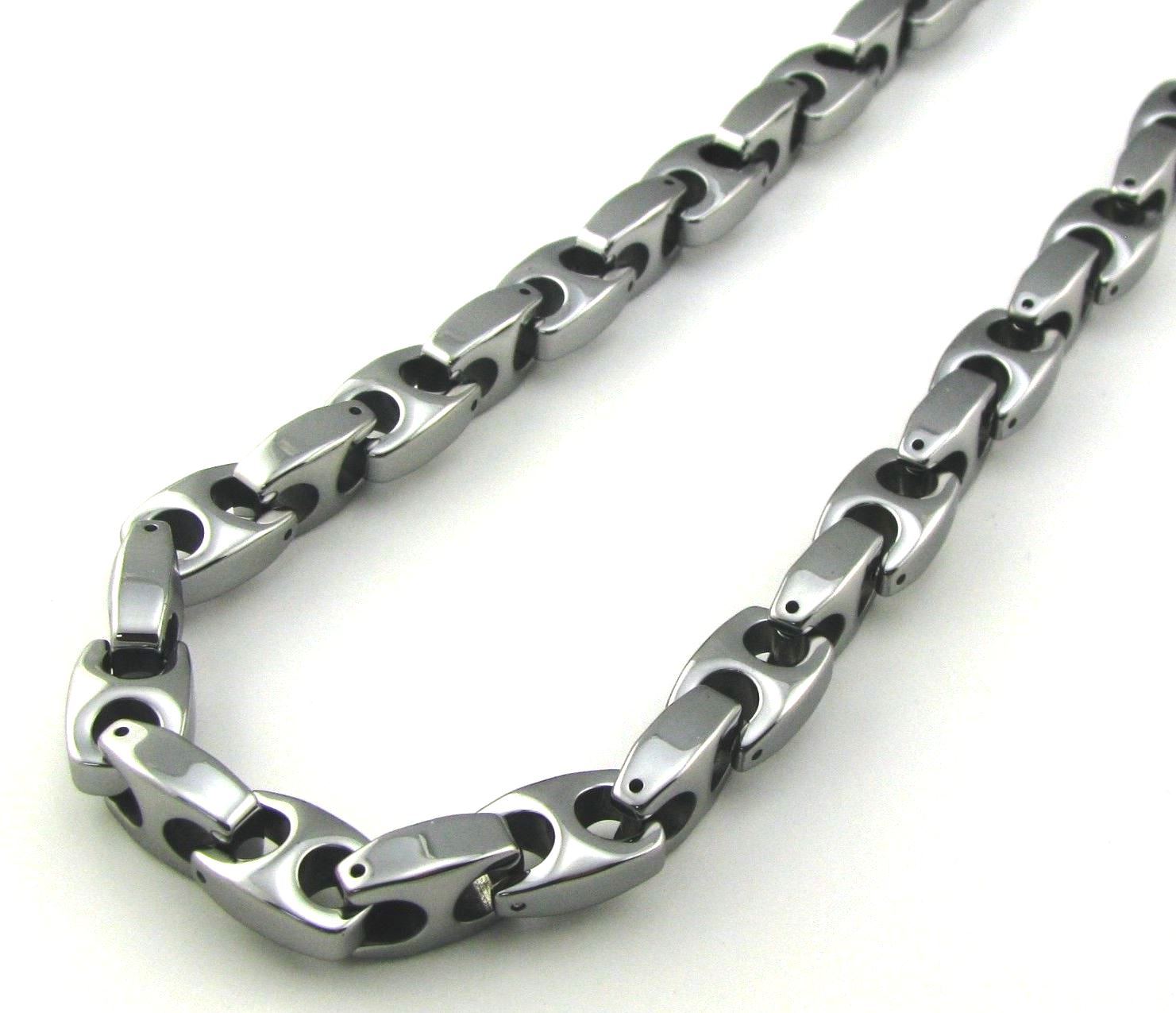 Heavy Biker 9.5 mm Tungsten Carbide Men’s Chain Necklace (TUC02) FREE SHIPPING!