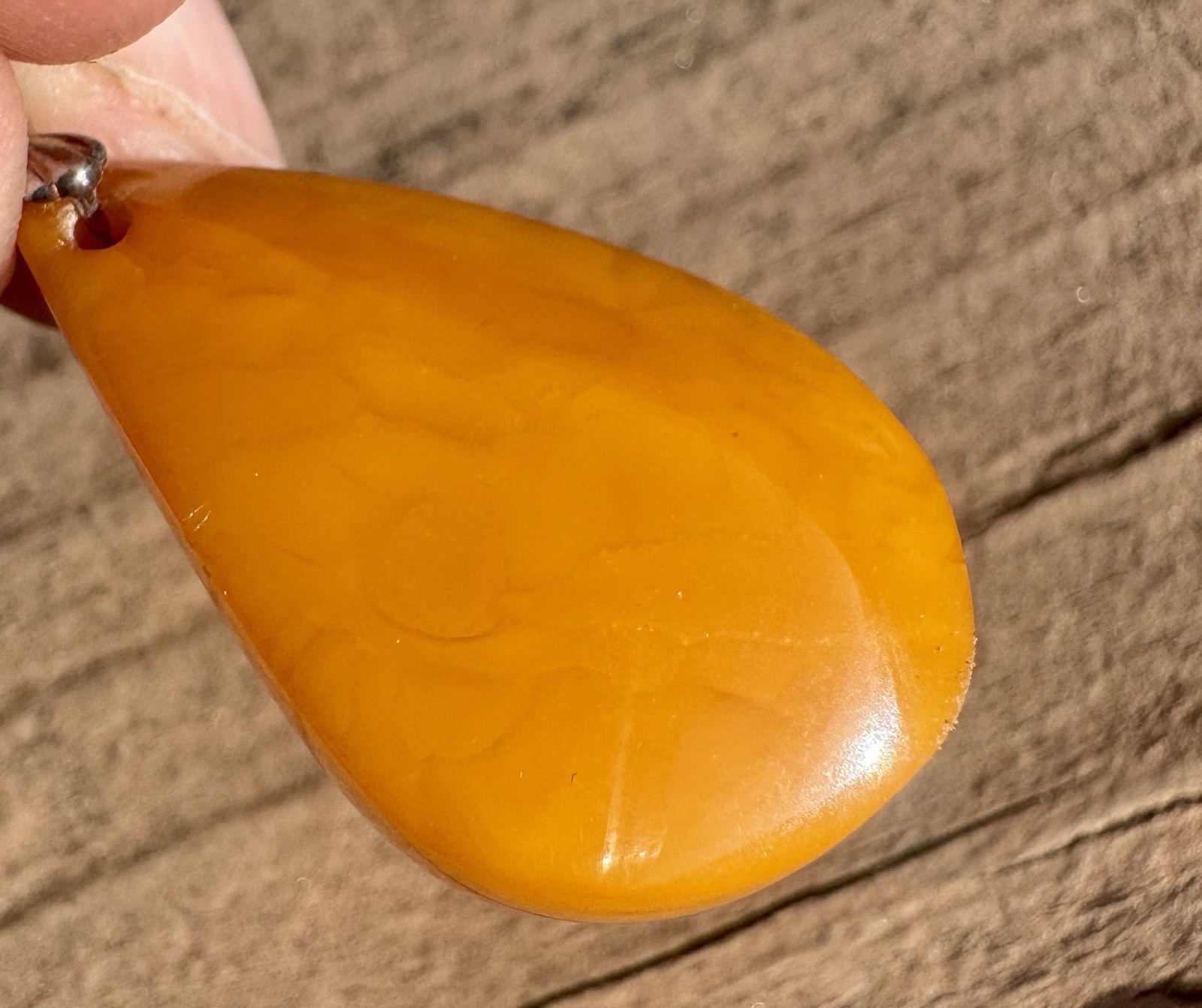 Butterscotch Amber Pendant .925 Sterling Silver 3.2 Grams SEE PICS !!😳