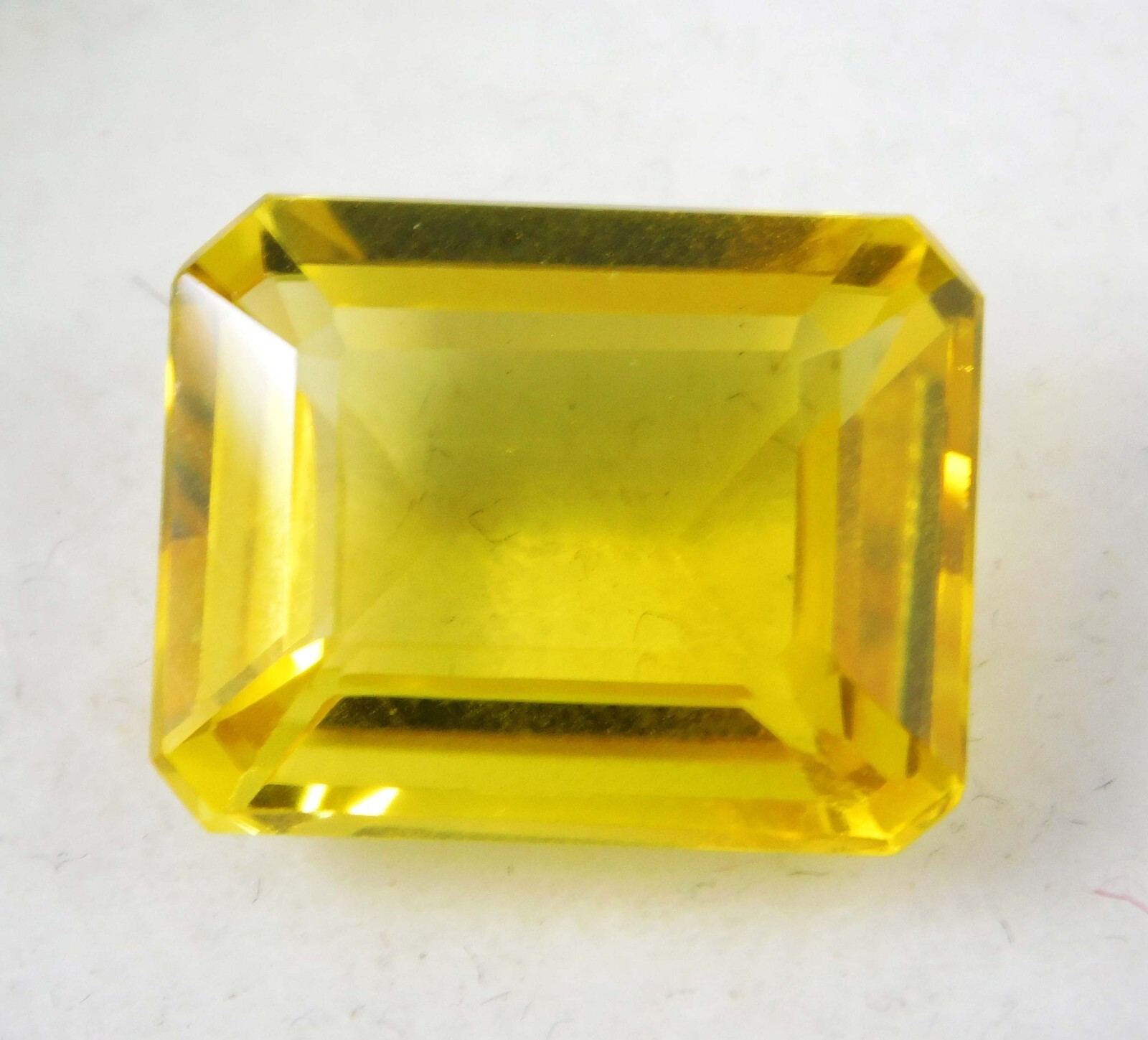 Natural 8.15 Ct Ceylon Yellow Sapphire Emerald Cut 12.8x10x5.1 Mm Loose Gemstone