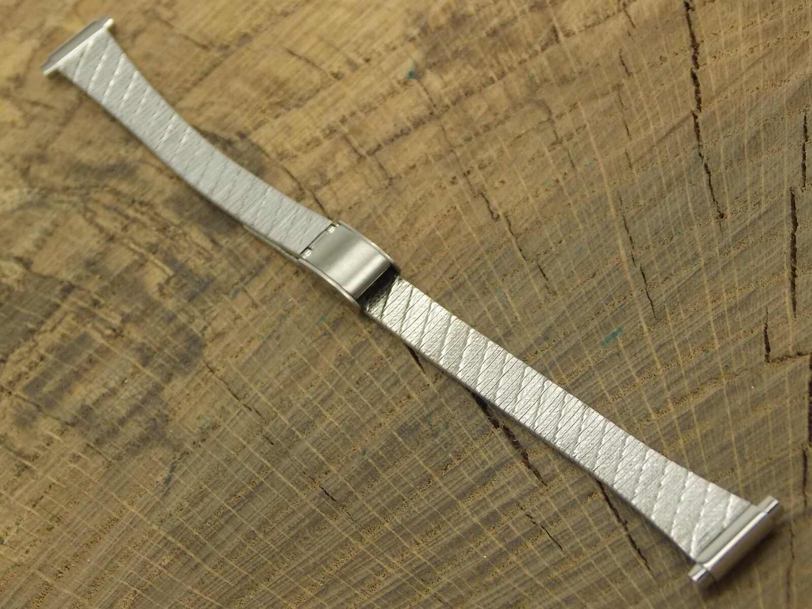 NOS Gilden Vintage Stainless Sliding Clasp Watch Band 10mm-13mm Unused Long
