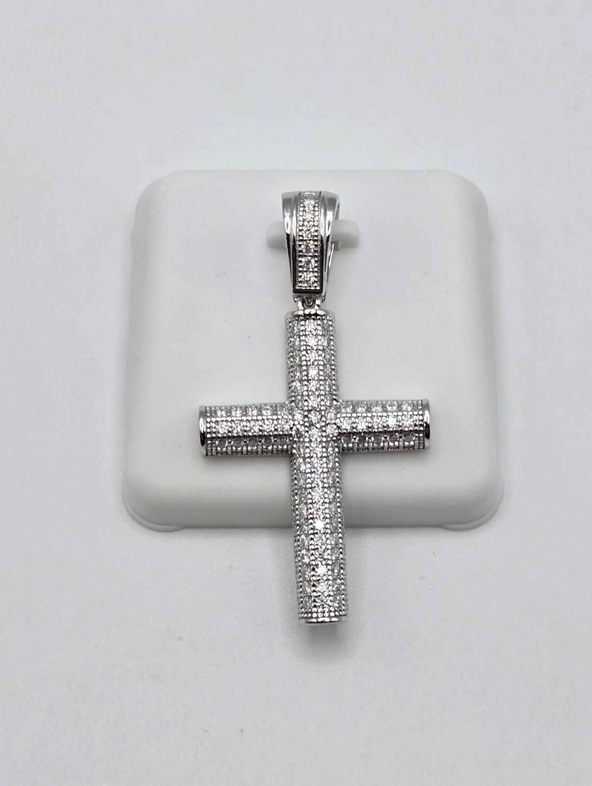 NEW Solid 925 Sterling Silver MOISSANITE PENDANT 2.0ctw Cross Pendant, USA