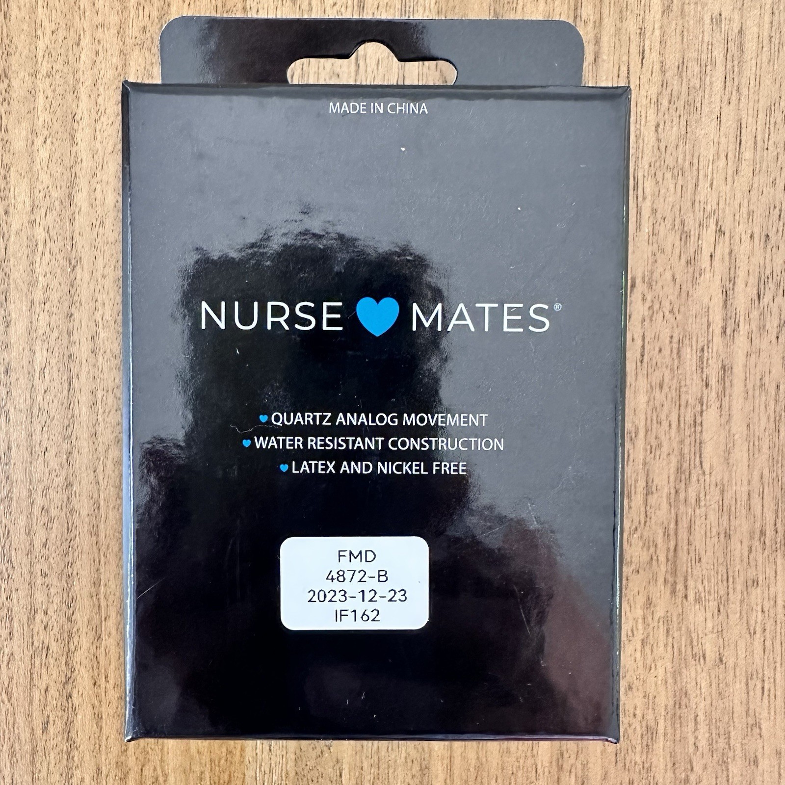Nurse Mates Heart of Gold Watch Black Strap Water Resistant NA00556