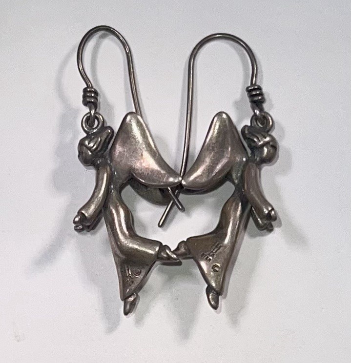 RETIRED James Avery Sterling Silver 925 3D Floating Angel Earrings