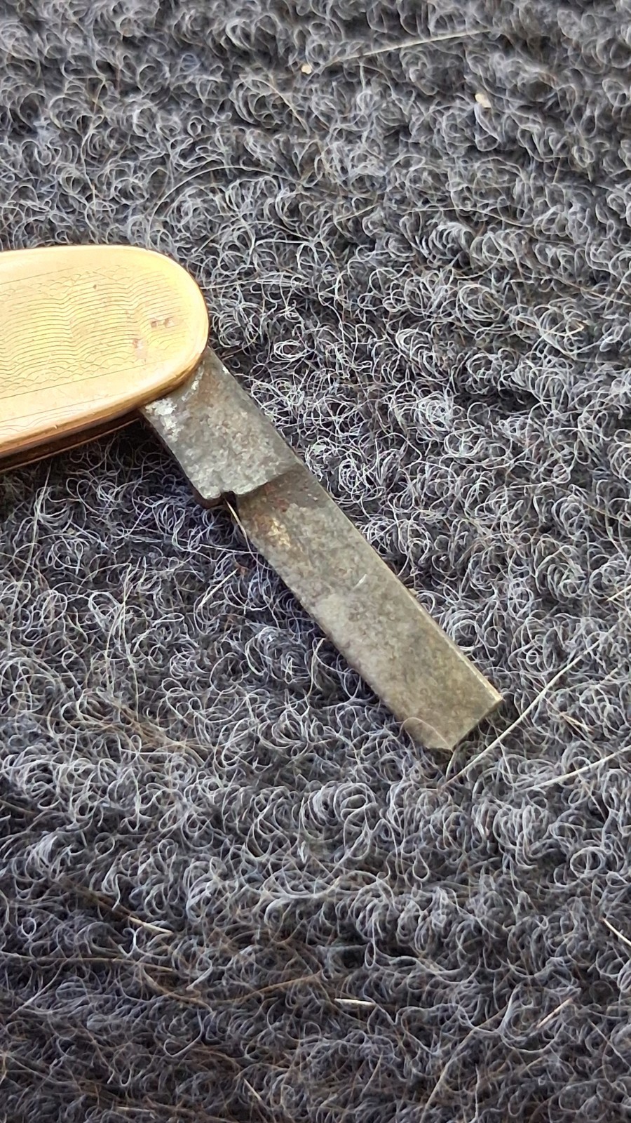Vintage 10K Gold Watch Fob 2 Blade Pocket Knife with Pipe Cleaning Tool