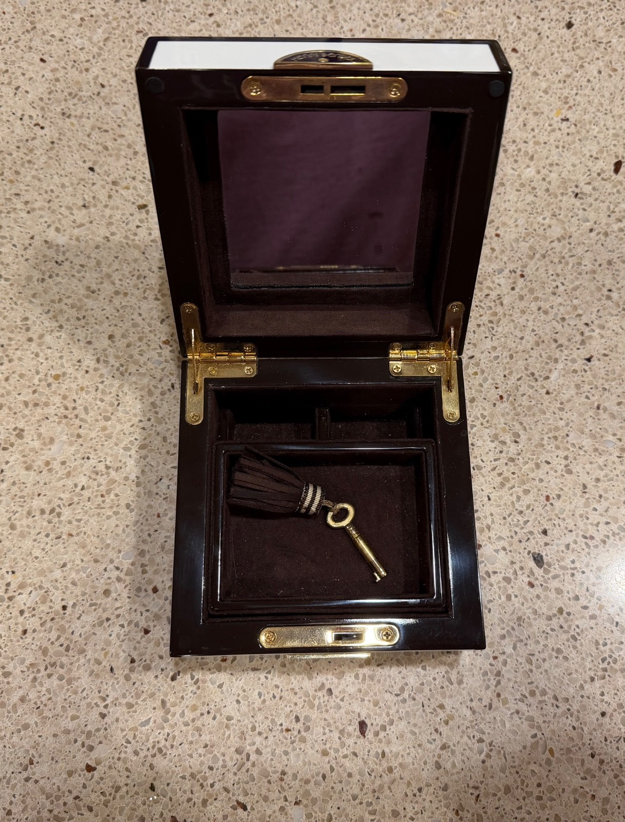 Rare Henri Bendel Lacquered Wood Jewelry Box Izak Zenou Fashion Girl Dog
