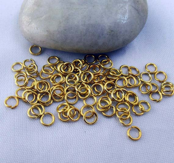 Jump Rings Plated Gold Silver Bronze Black Open Split Double or Oval 3MM-10MM OD