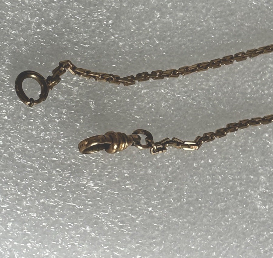 1920’s Antique Finberg Mfg Co 12K Gold Filled Pocket Watch/Fob Chain 6.65 Grams