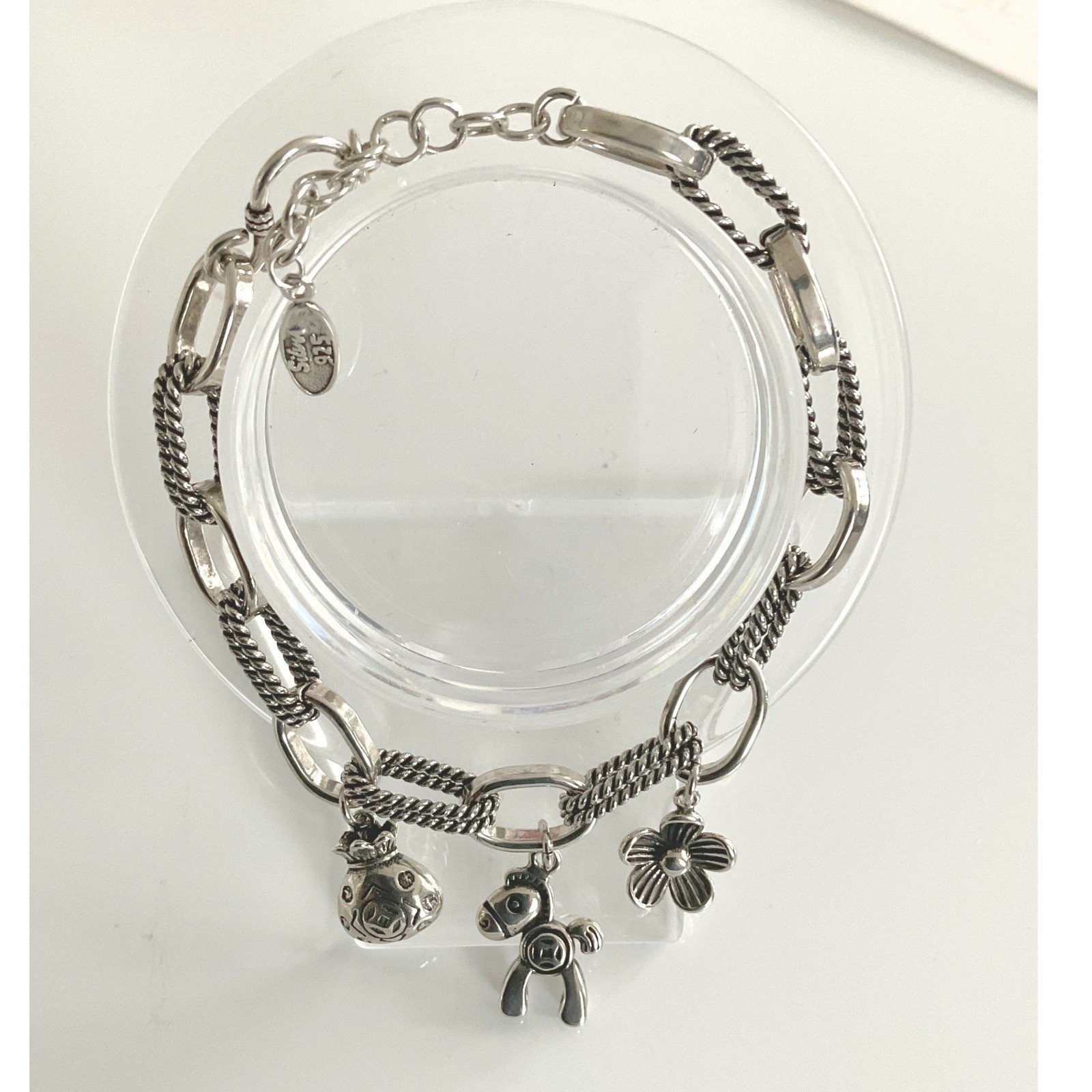 Bracelet Silver Silver Lobster Clasp Charm Style New
