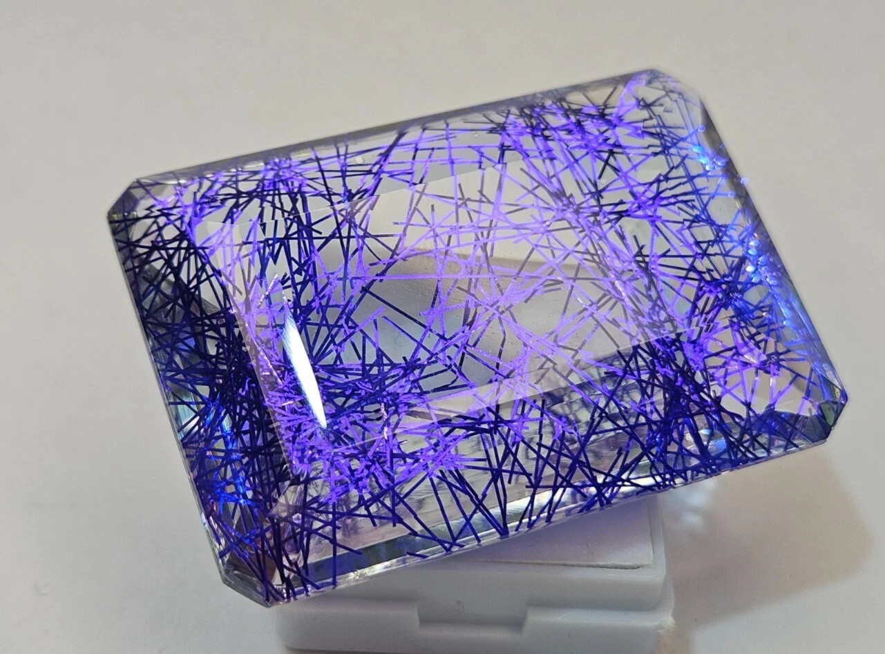 Superb Rutilated Quartz Natural Emerald Cut 195+ Ct Loose EGL Certified Gemstone