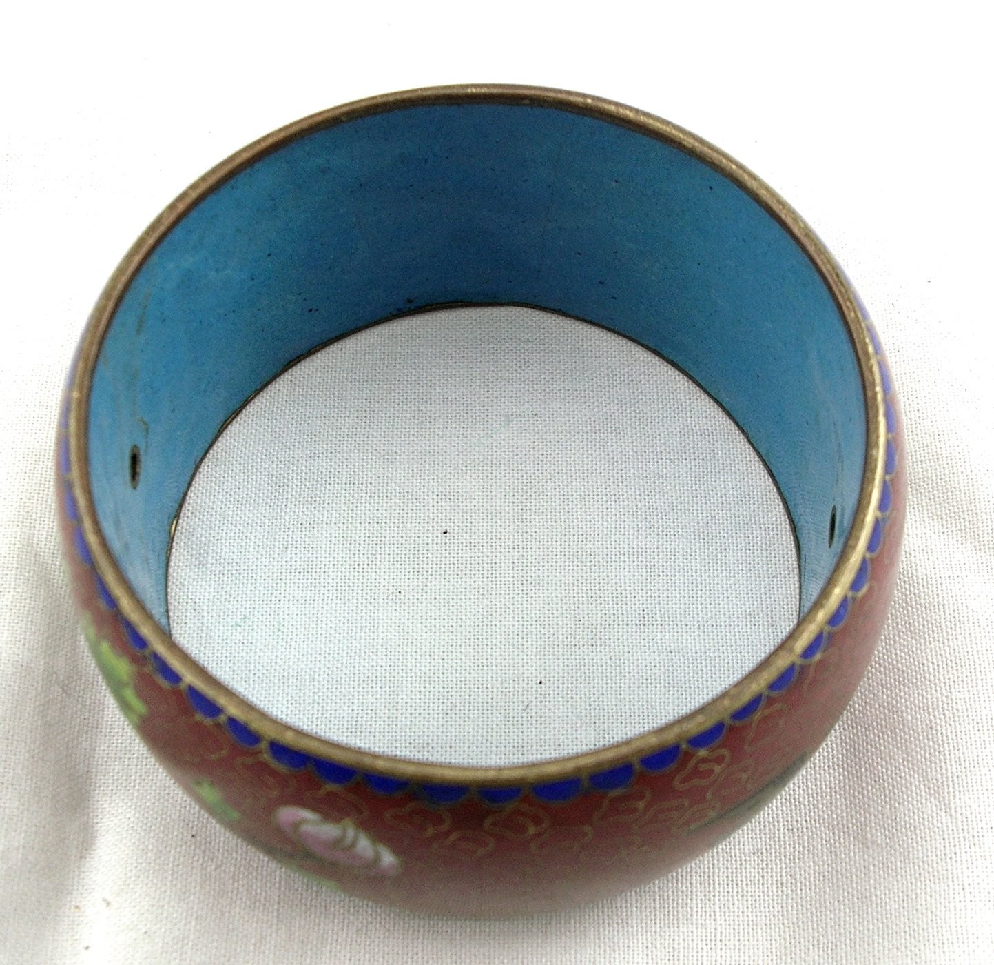 VINTAGE CHINA WIDE HARD CLOISONNE BRACELET