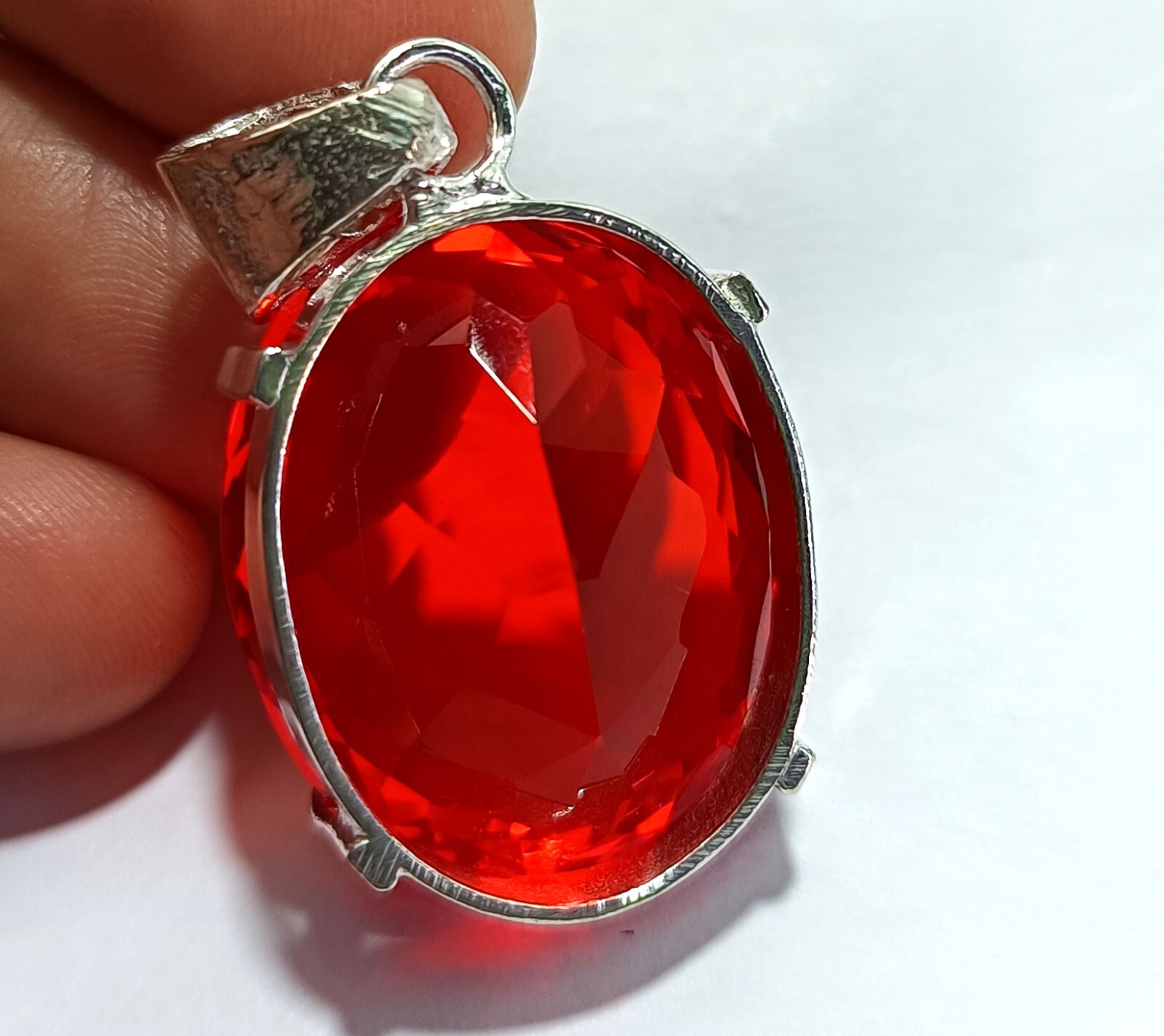 EGL Certified Natural 61.80 Ct Brazilian OVAL RED Topaz Pendant Loose Gemstone