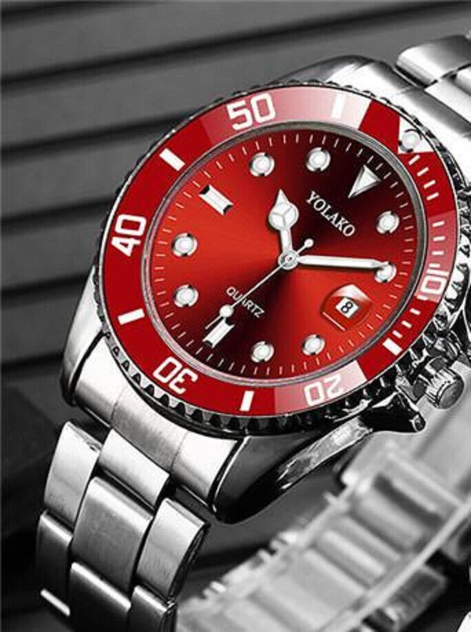 Classic Luxury Men’s Stainless Steel Casual Analog Date Quartz Wrist Watch UK