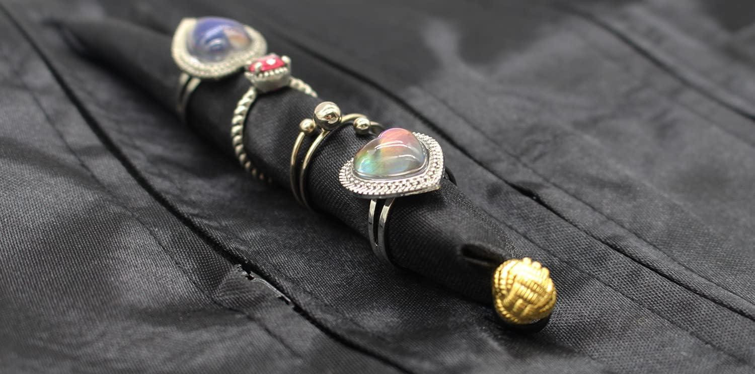 Jewelry Roll,Travel Jewelry Roll Bag, Black