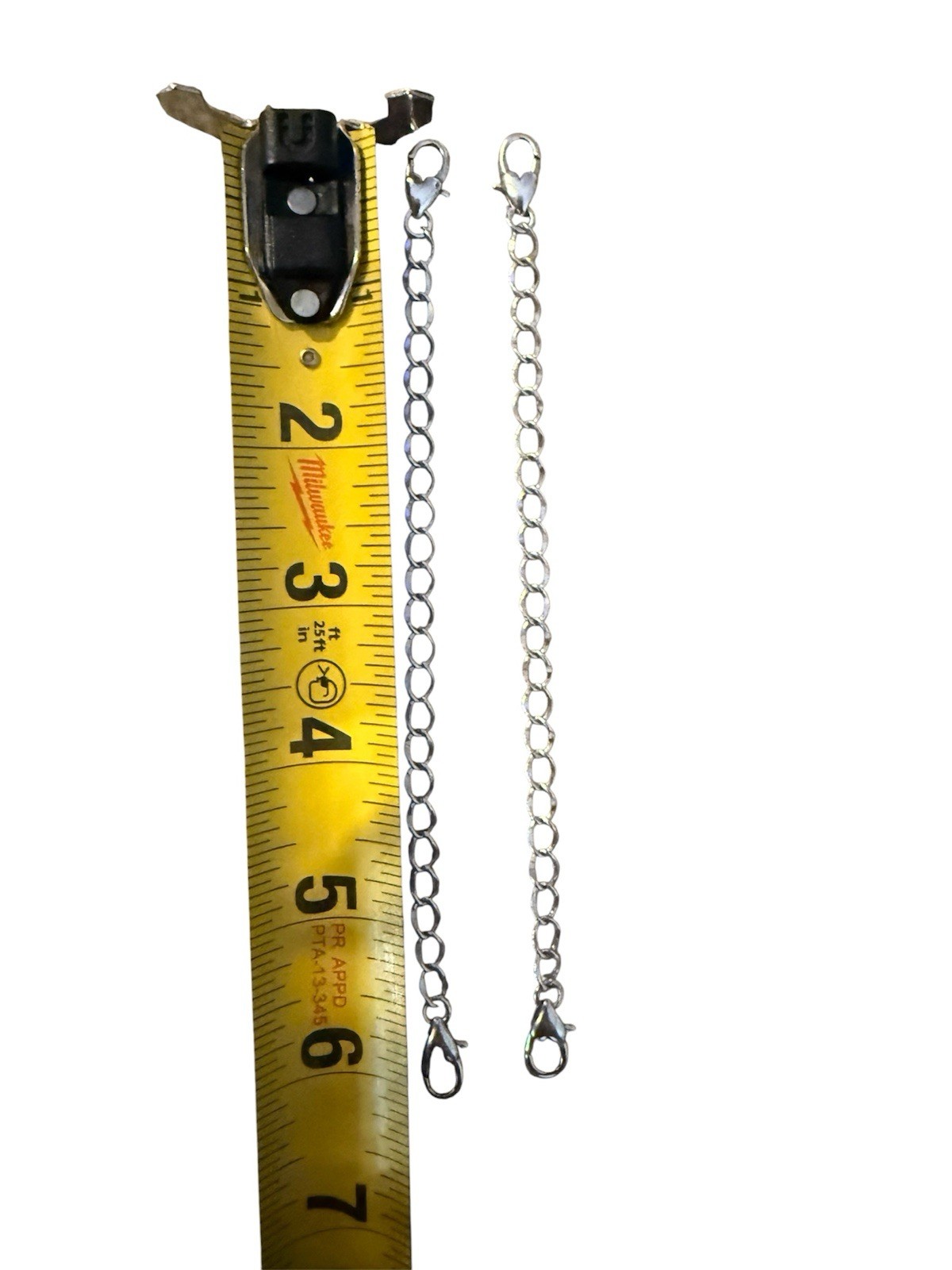 Lot of 2 Authentic Brighton Silver Heart Clasp 6″ Chain Extenders 6.25″