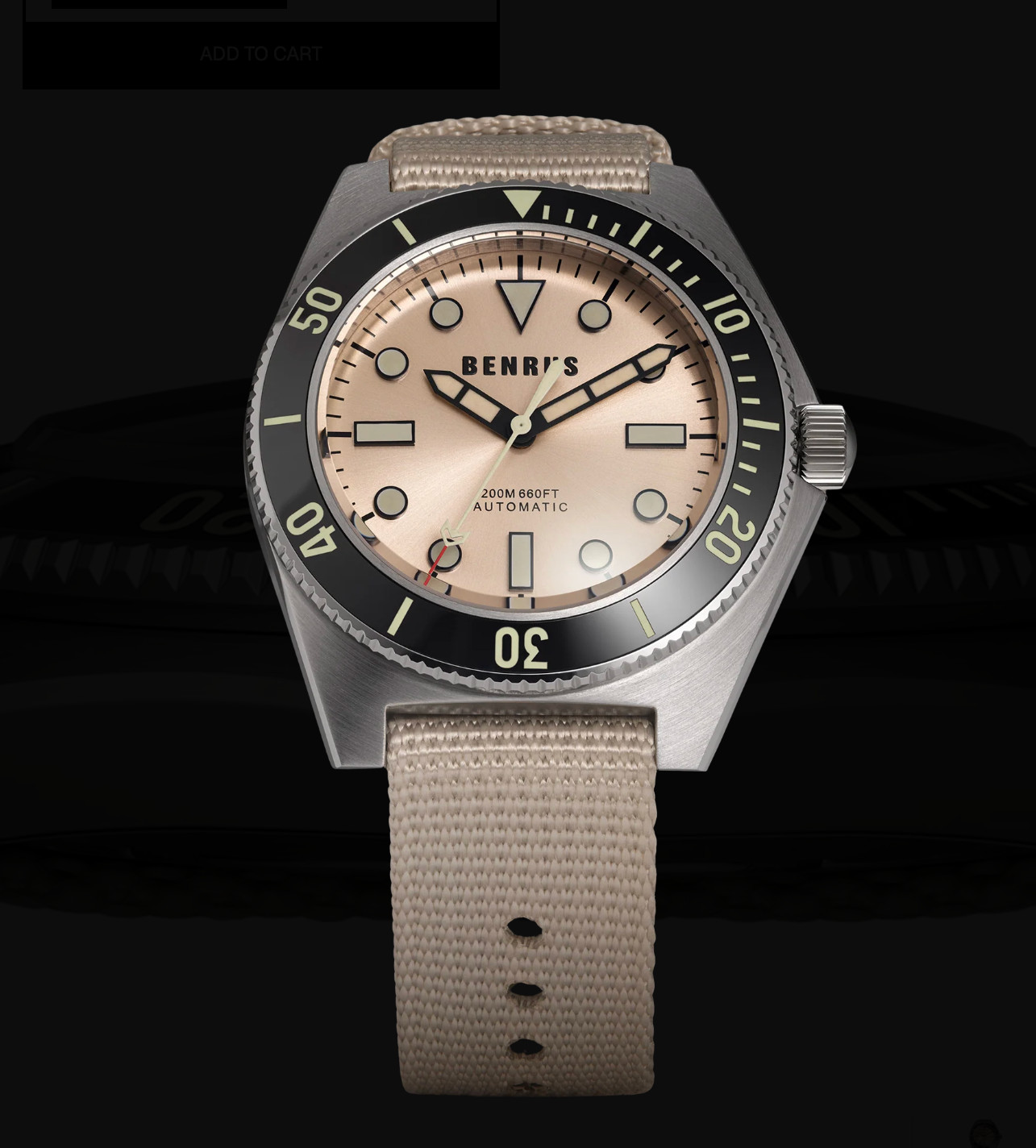 BENRUS Type 1 M1 Swiss Automatic 41.5mm Military Watch ETA 2892 Sapphire Crystal